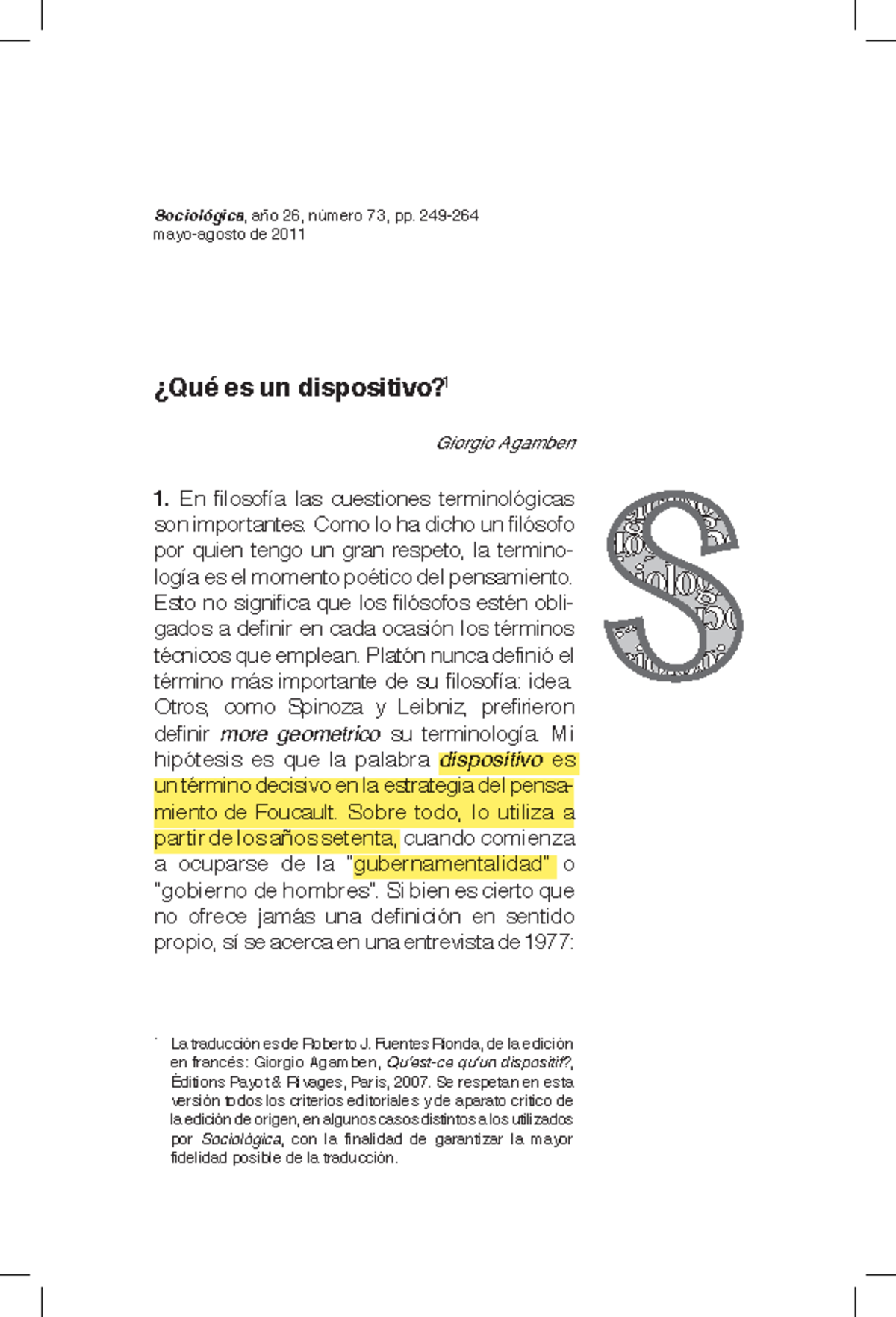 Que Es Un Dispositivo Qu Es Un Dispositivo 1 Giorgio Agamben 1 En 