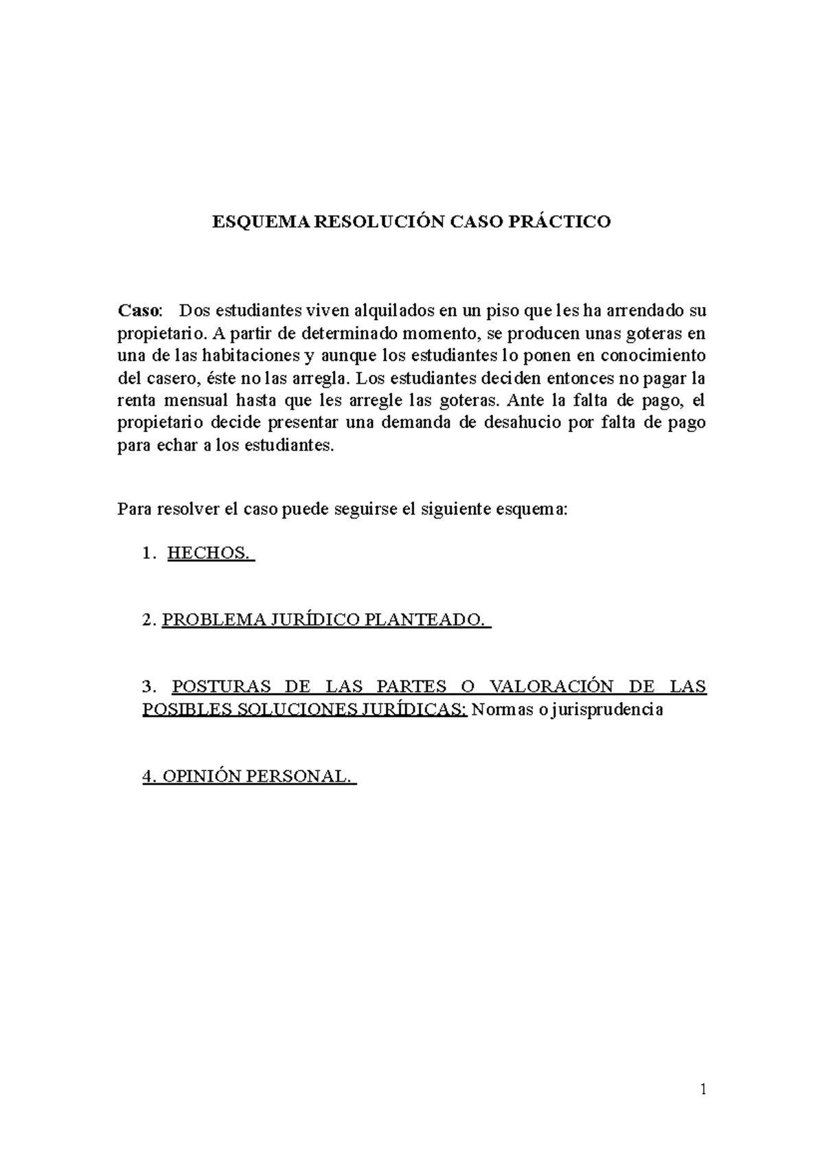 Esquema Resolución CASO Práctico(2) - ESQUEMA RESOLUCIÓN CASO PRÁCTICO ...