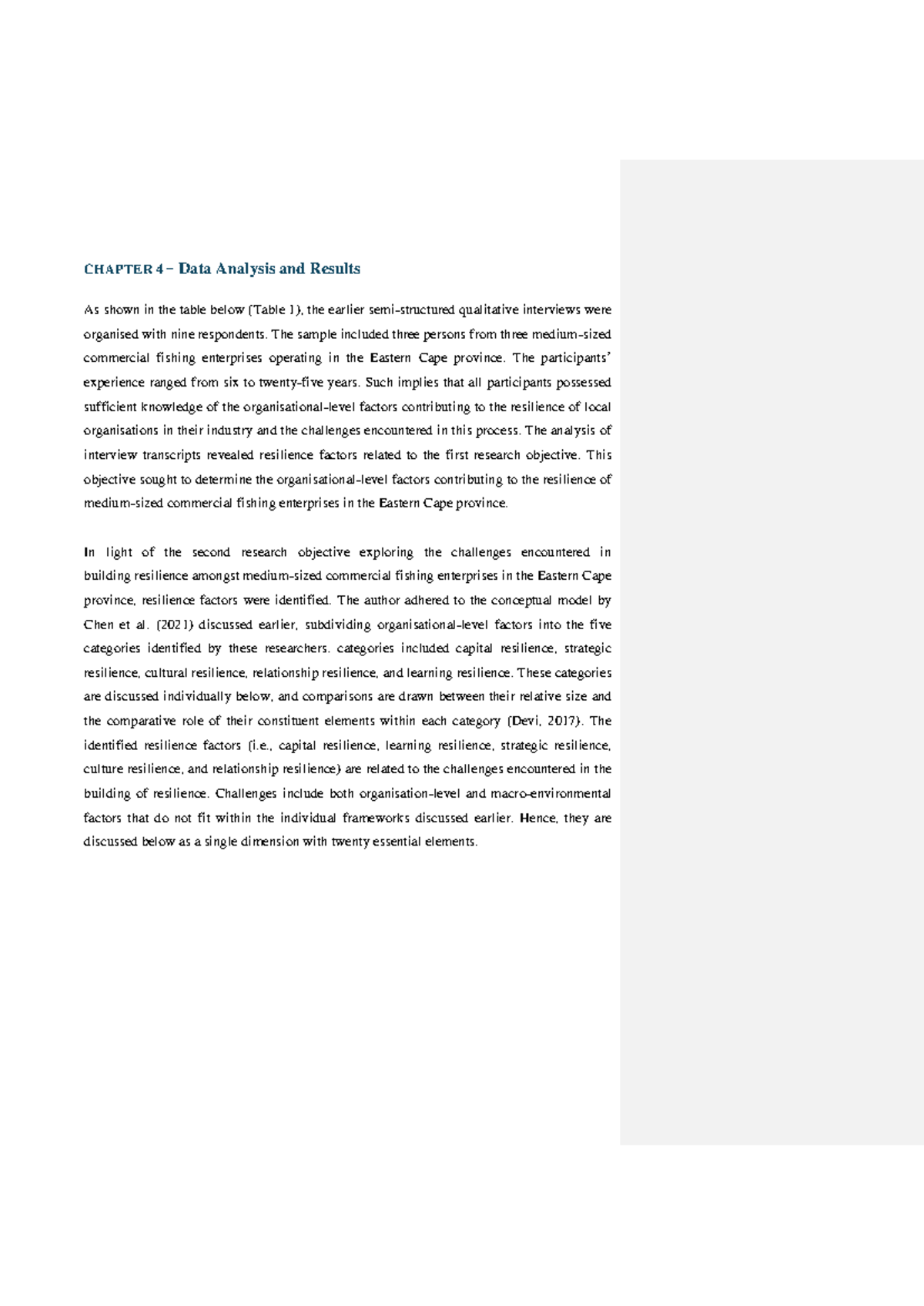 Chapter 4 - nothing - CHAPTER 4 − Data Analysis and Results As shown in ...