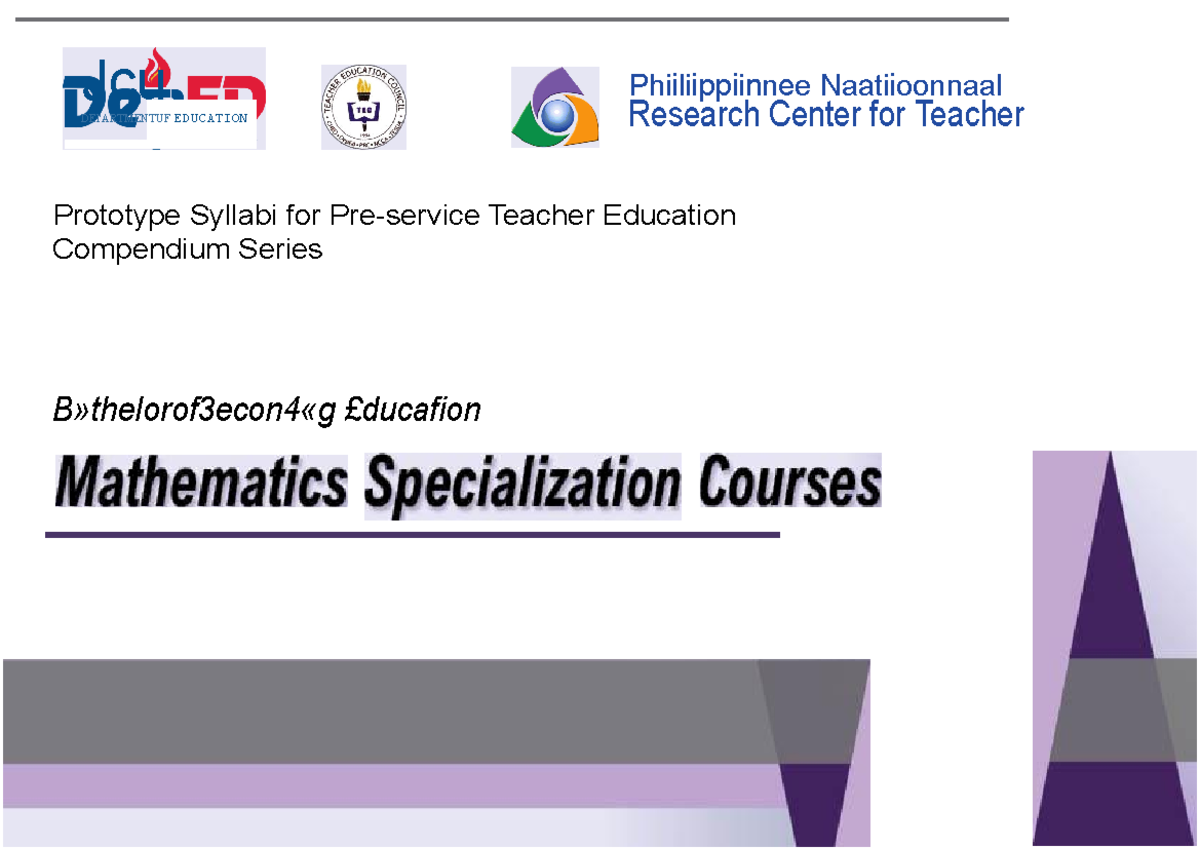 6Mathematics Syllabi Compendiumconverted Jcu DEl'ARTMENTUF EDUCATION