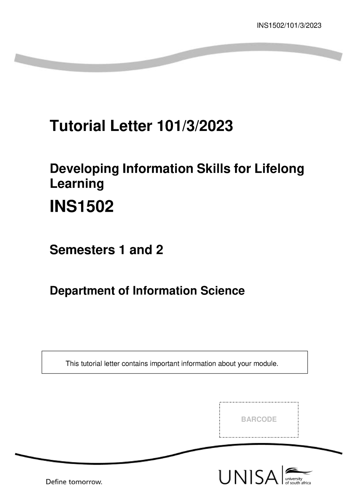 INS 1502 (March 2023)- Tutorial Letter 101 - INS1502/101/3/ Tutorial ...