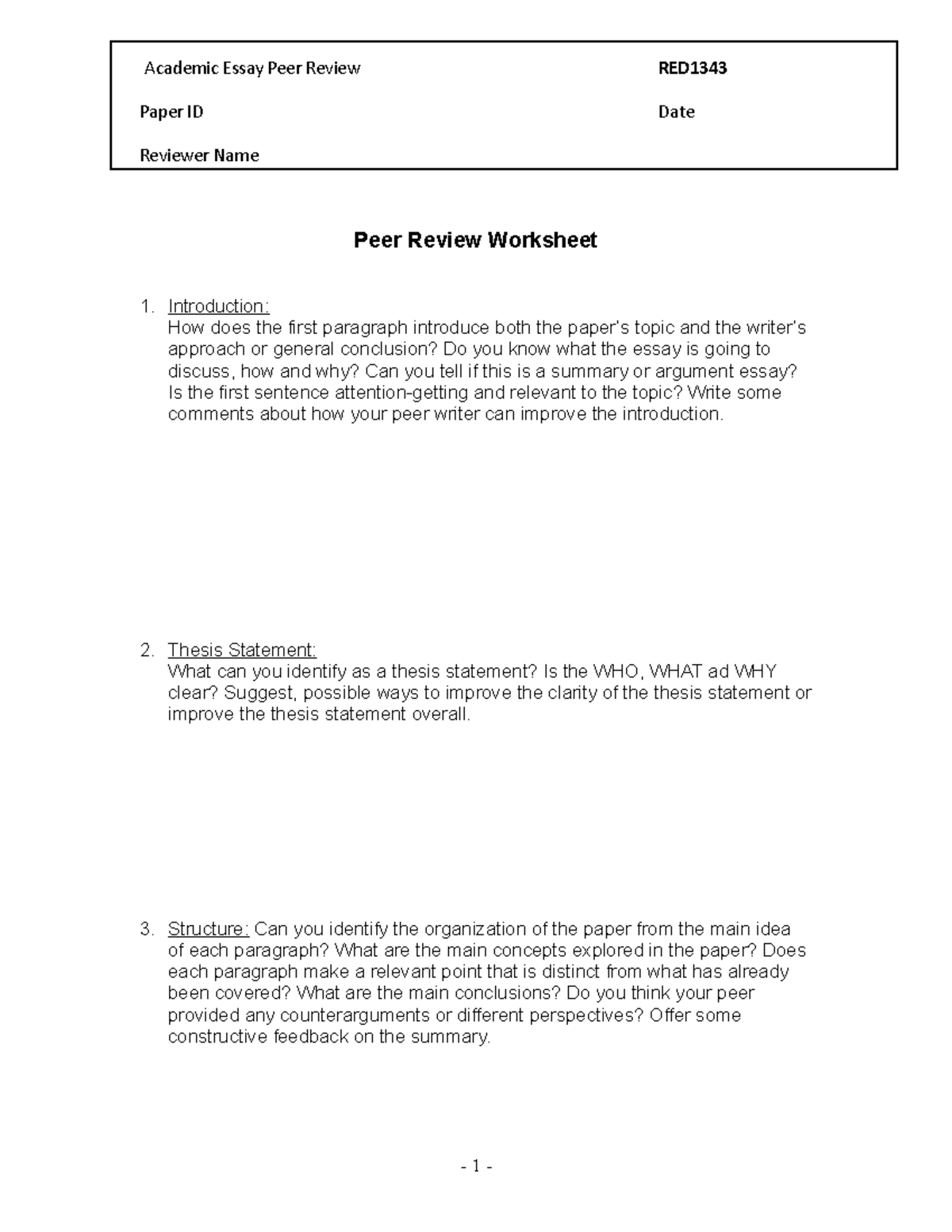 persuasive essay peer review worksheet