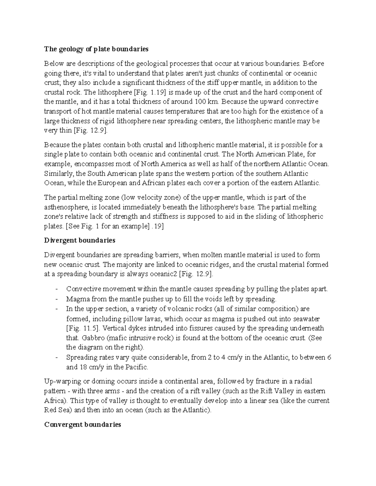 9-geology-2-the-geology-of-plate-boundaries-below-are-descriptions-of