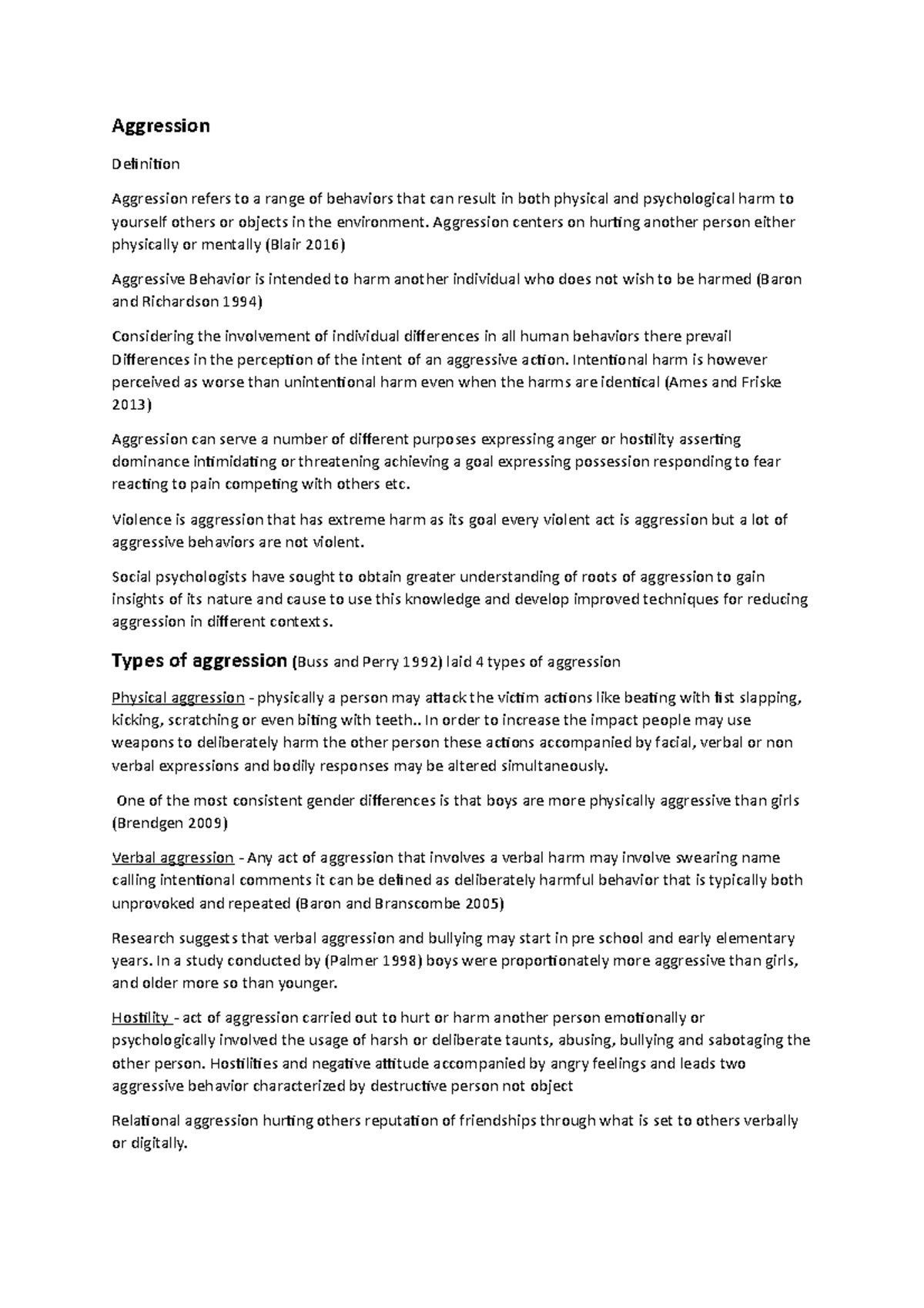 Aggression Social Psychology Aggression Definition Aggression