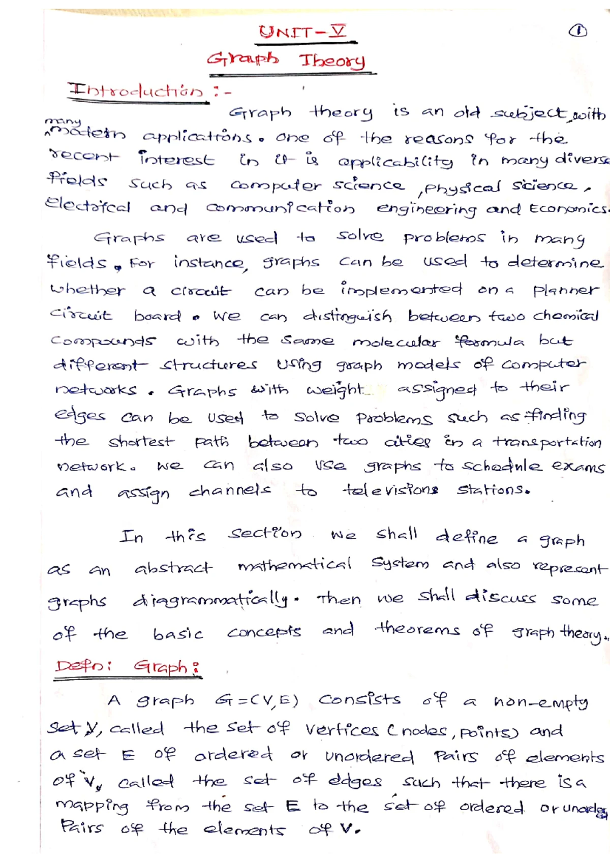Sets Theory Notes - 1 Unit I SET THEORY Most of mathematics is based ...