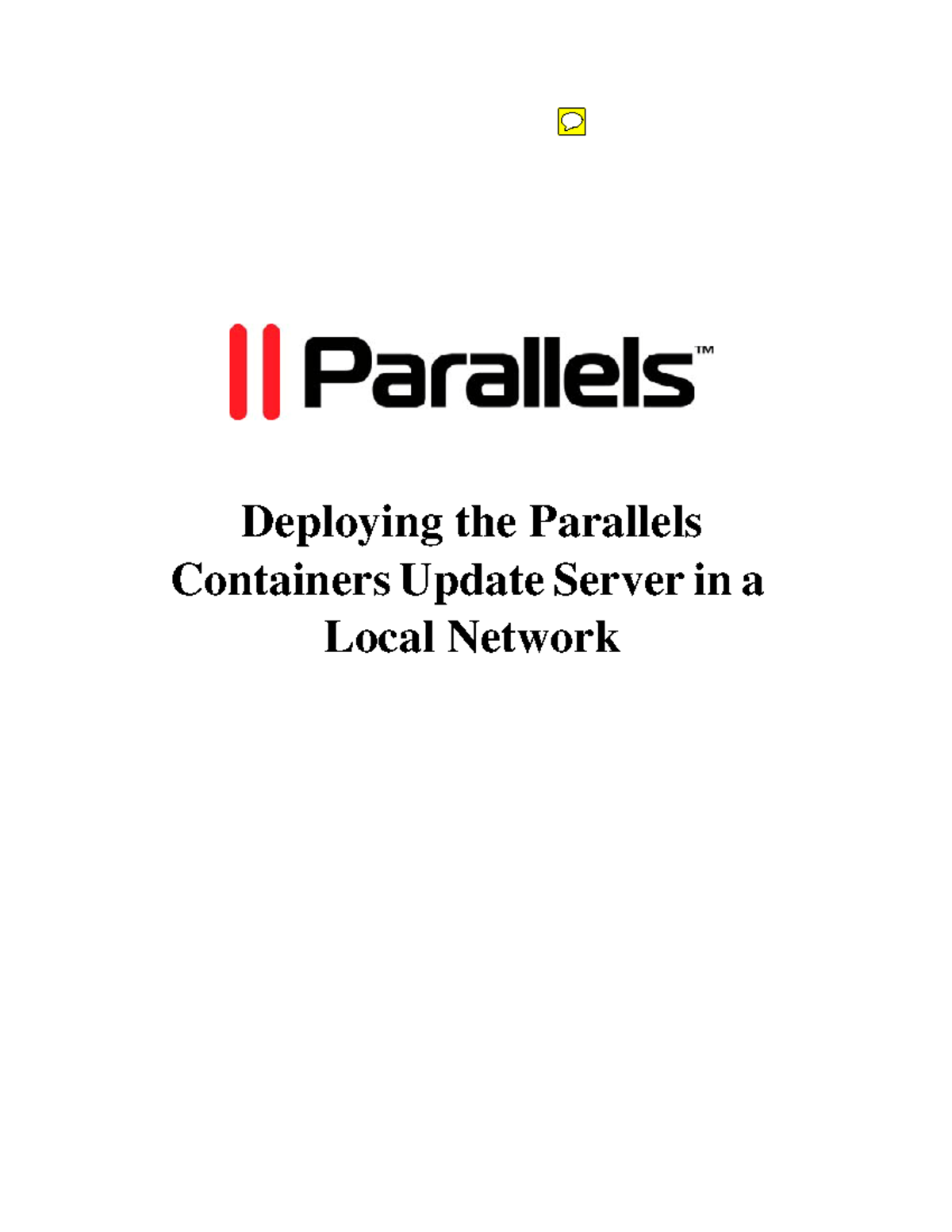 Parallels userguide Deploying the Parallels Containers Update Server in ...
