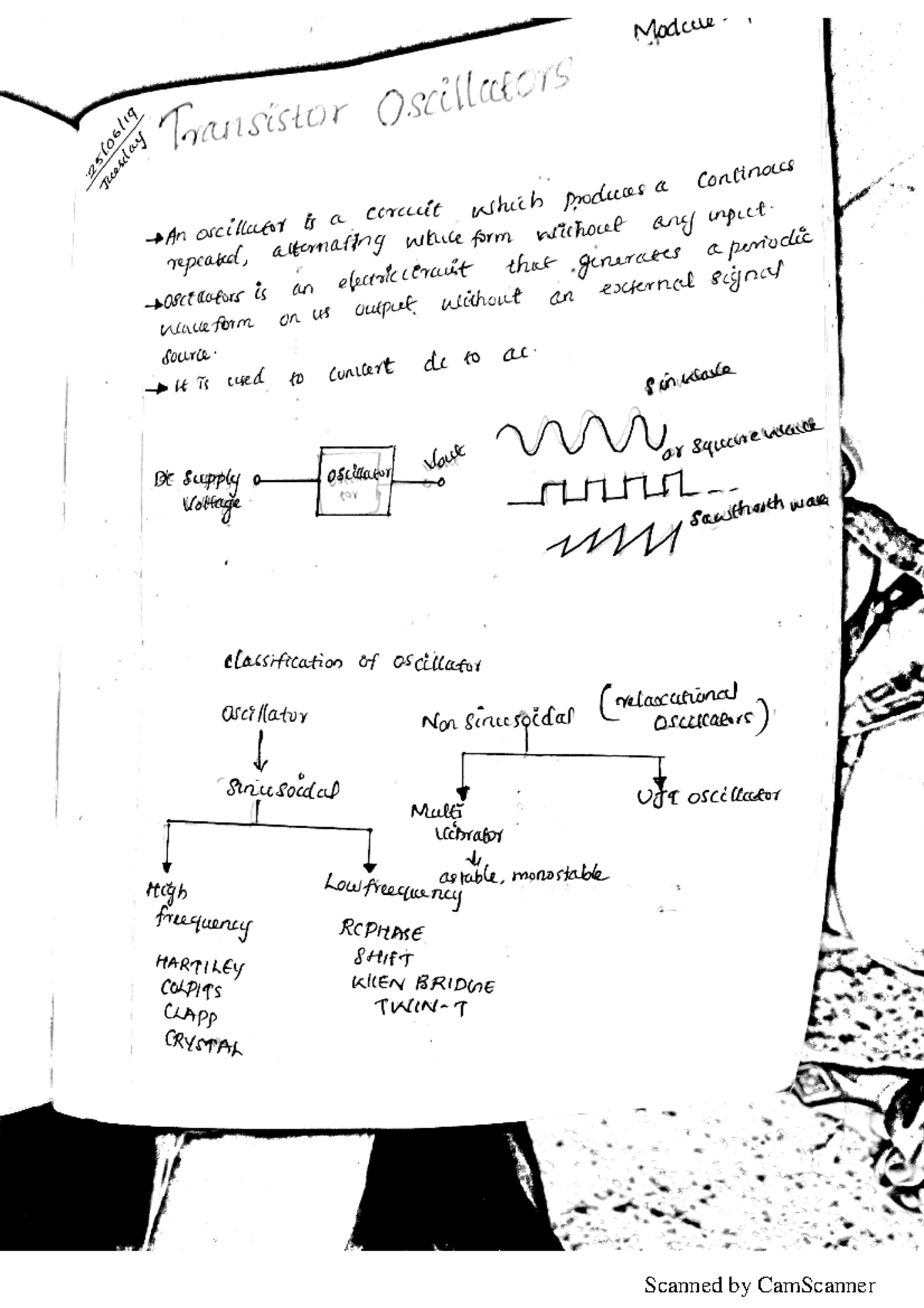 Transistor oscillator of electrical devices and circuits - Electronics ...
