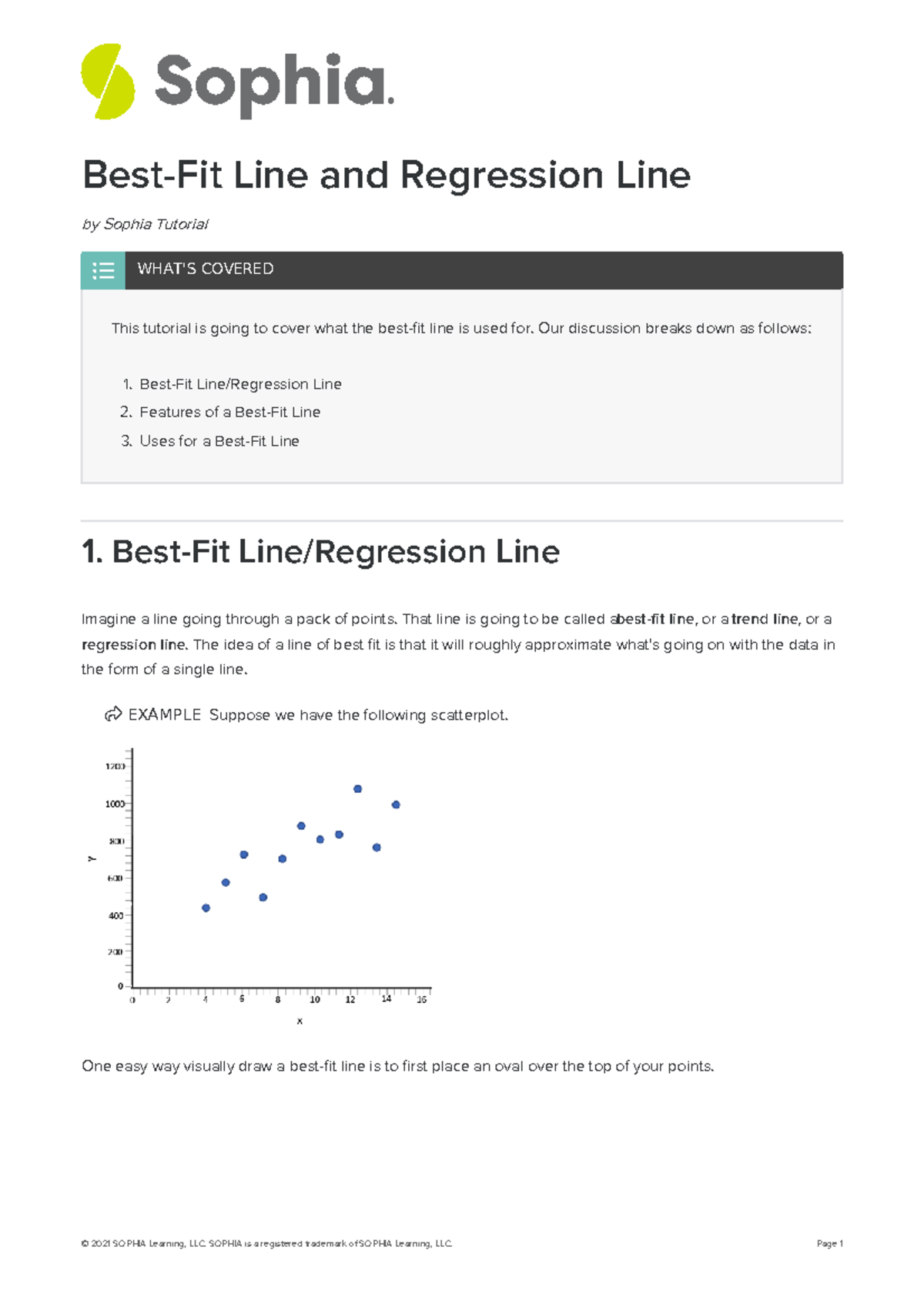 Best fit line and regression line paper BestFit Line and Regression