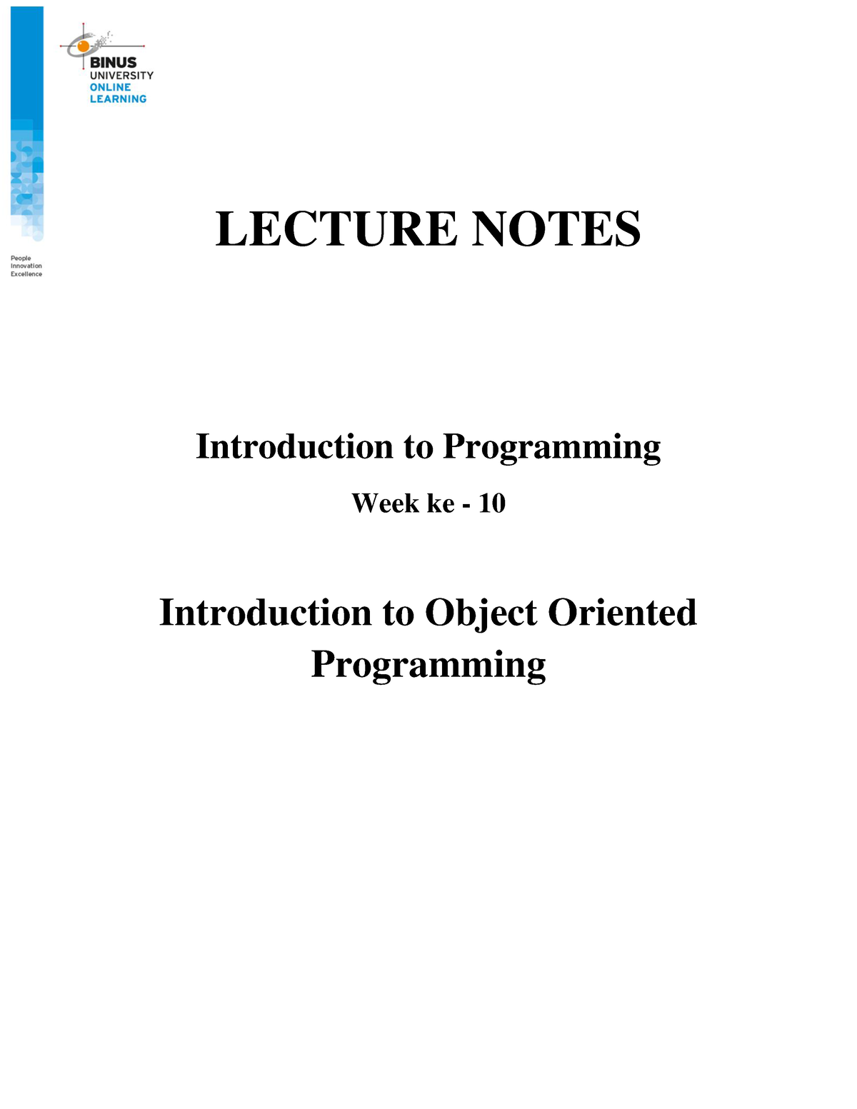 20220215165517 LN10 - Introduction To Object Oriented Programming ...