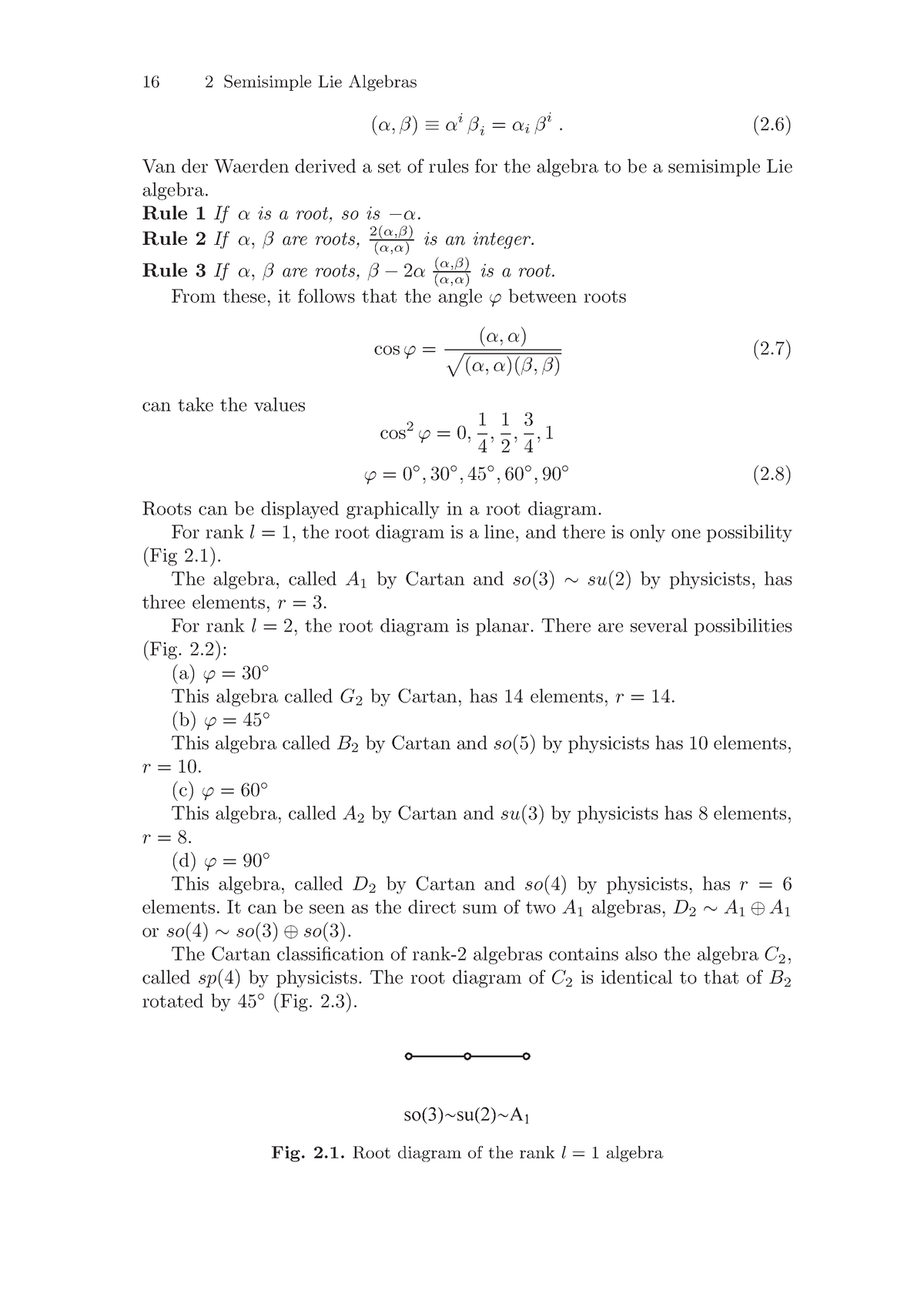 Lie Algebras And Applications-2 - 16 2 Semisimple Lie Algebras (α, β) ≡ ...