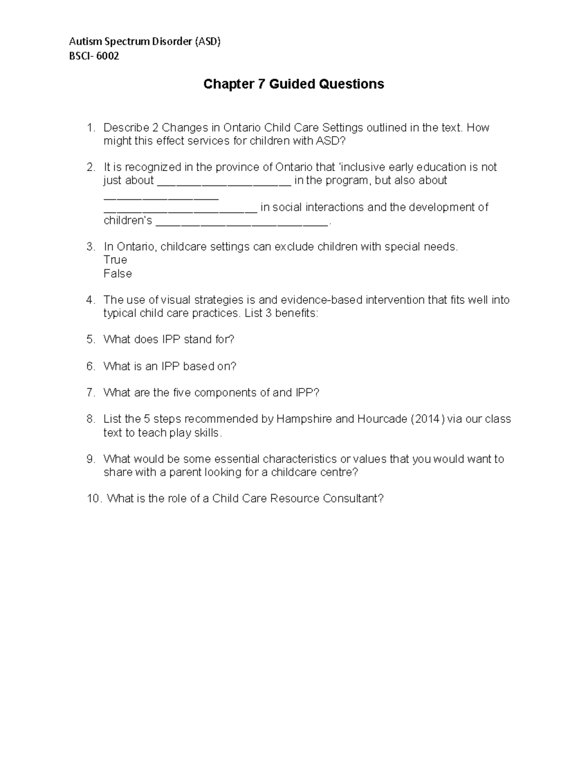 Chapter 7 Guided Questions BSCI1010 Fanshawe Studocu