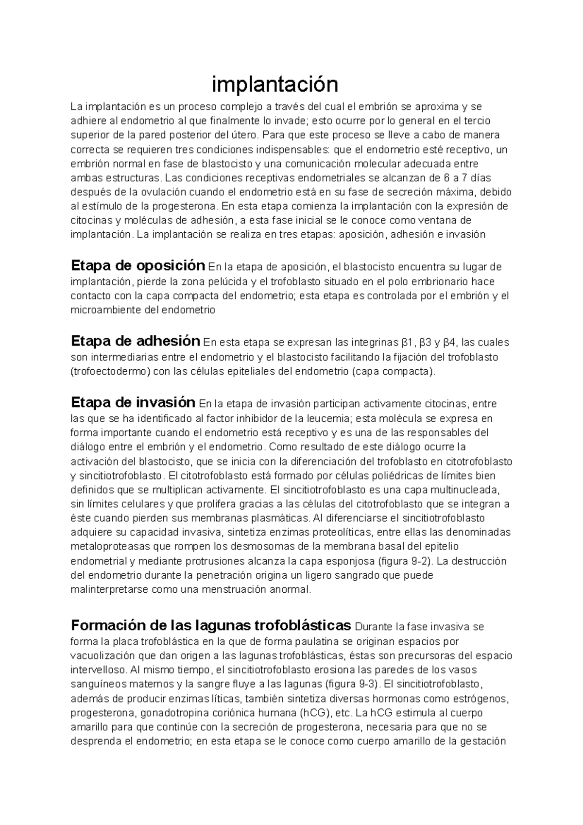 9 Implantacion - Apuntes - Implantación La Implantación Es Un Proceso ...