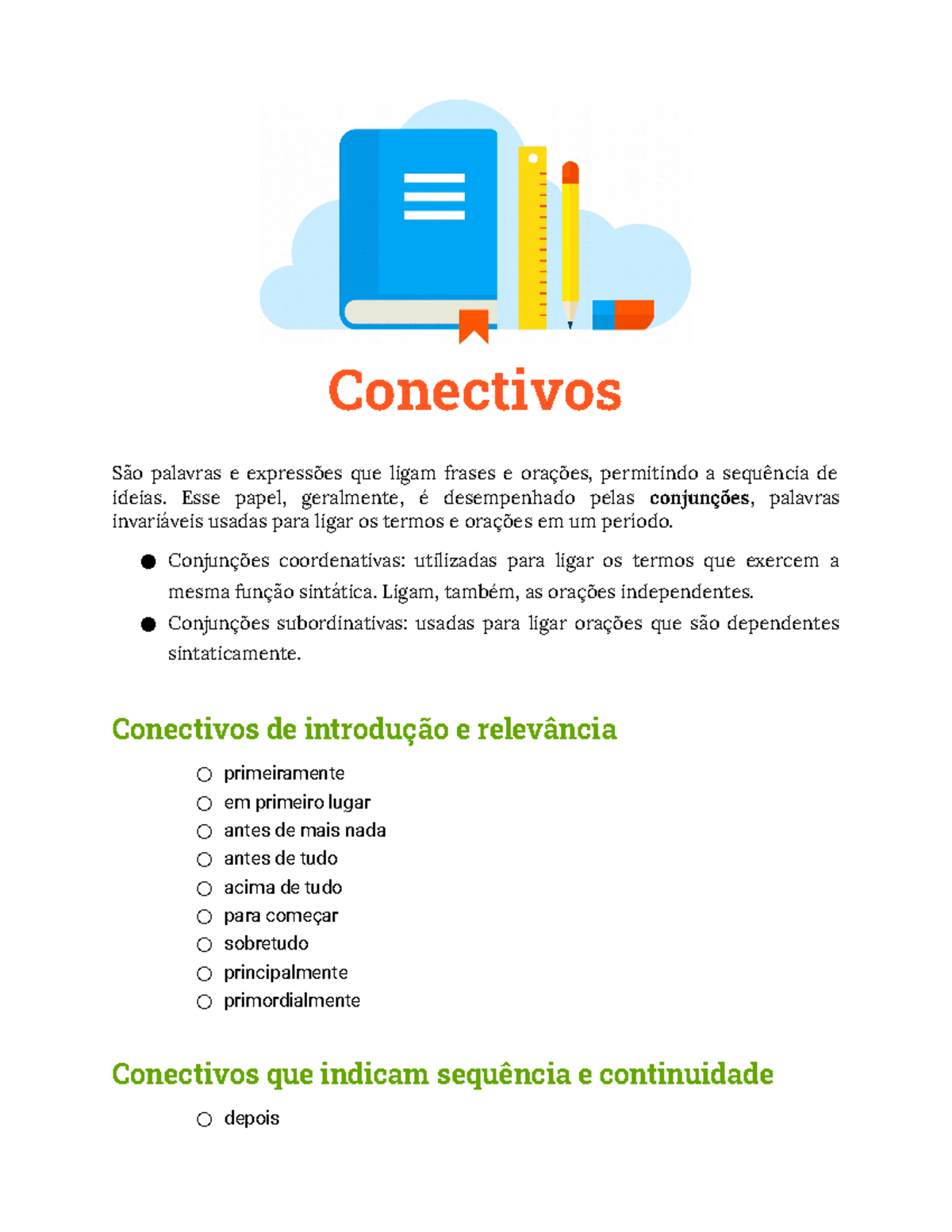 Dicas De Conectivos - Conectivos São Palavras E Expressões Que Ligam ...