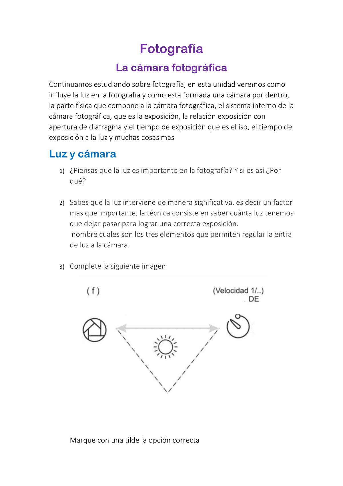 La Camara Foto Grafica - Trabajo Para Ejercitar Lo Aprendido ...