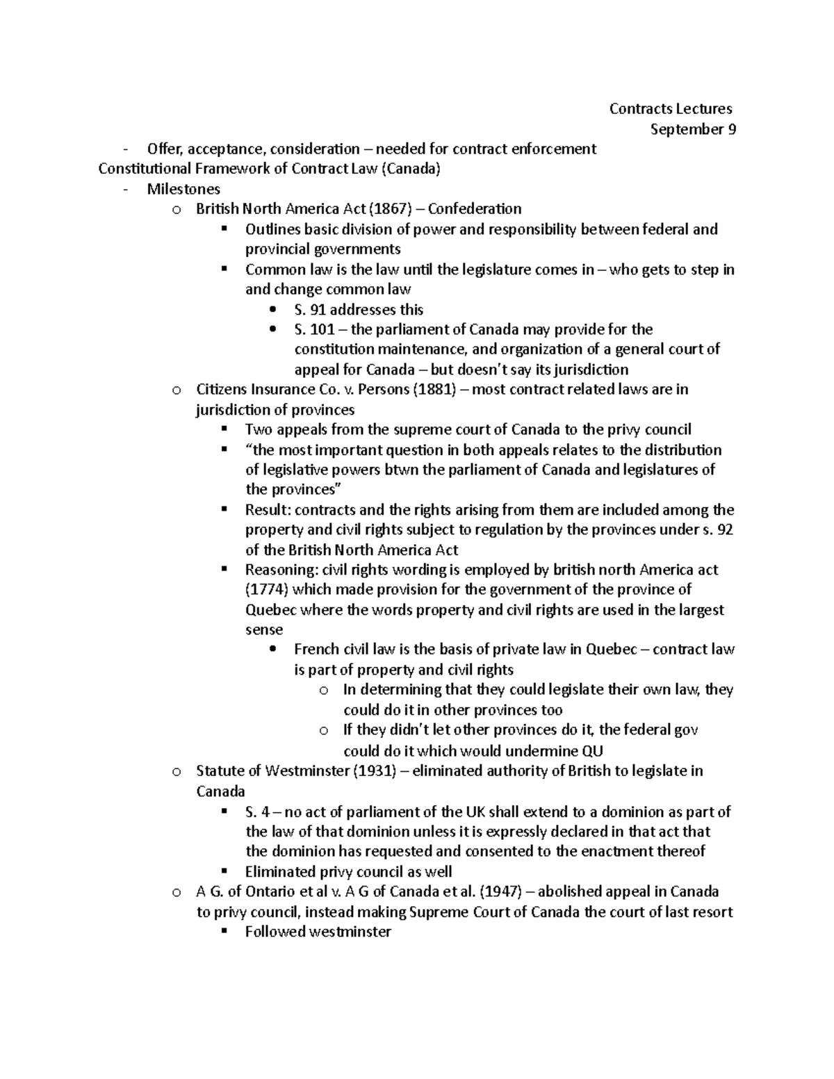 Contracts Lectures - Lecture Note - Contracts Lectures September 9 ...