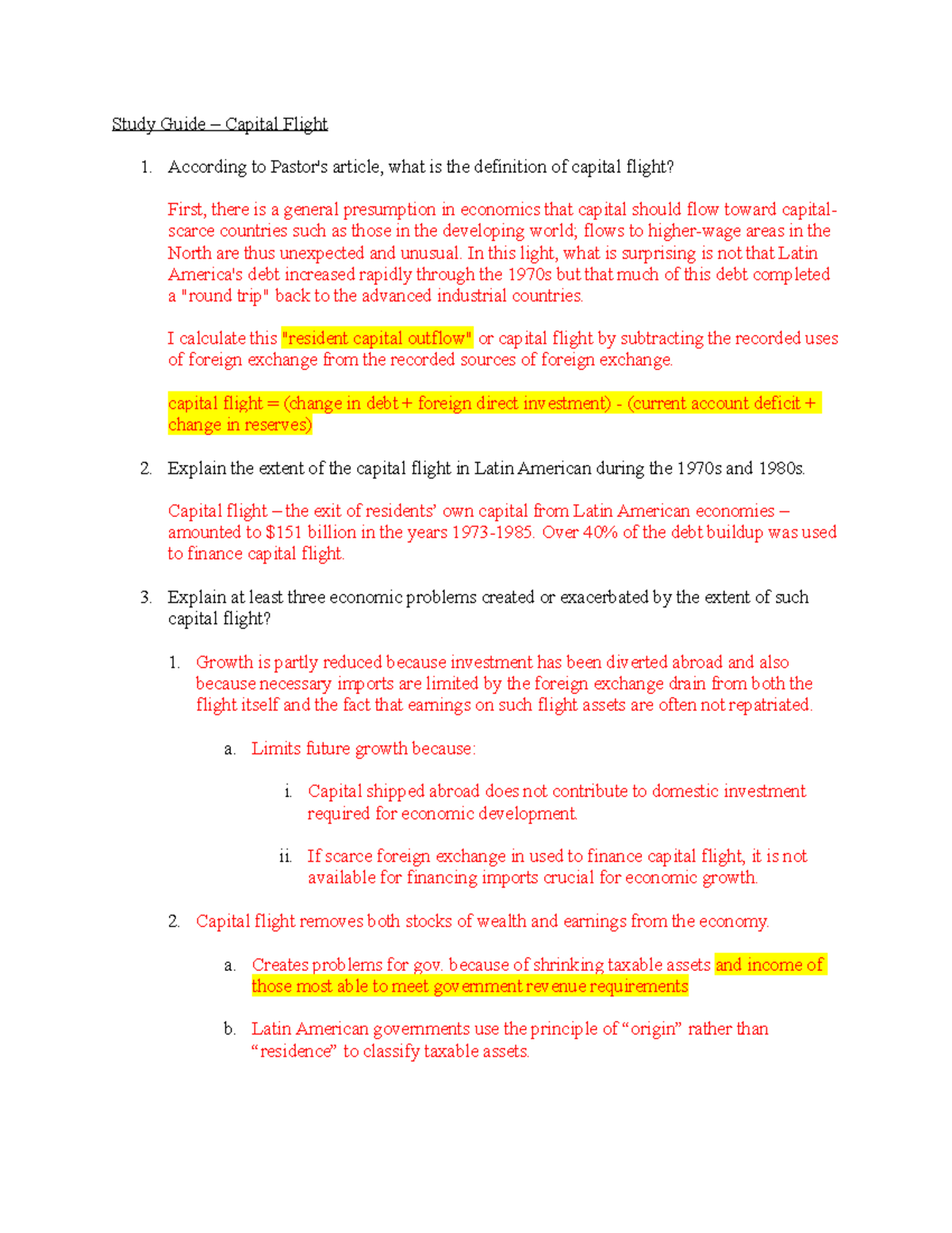 contoh essay capital flight