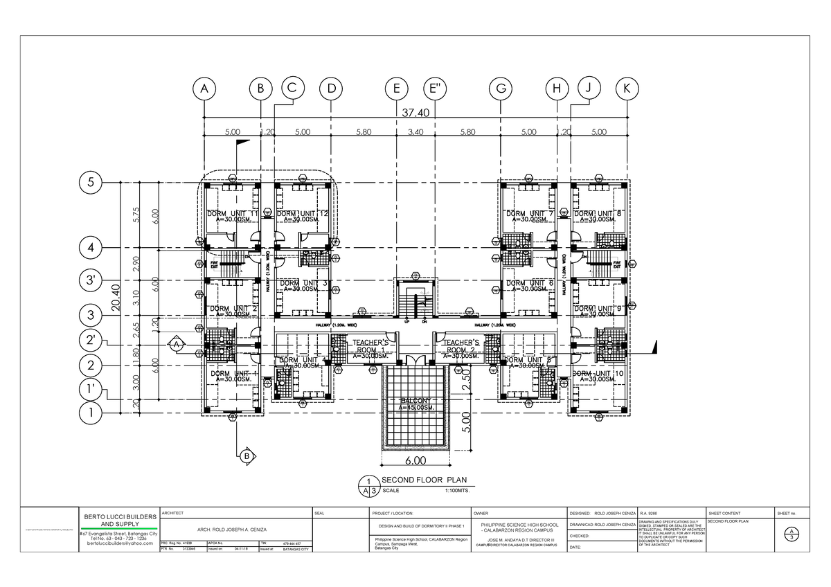 2 - plans - A SHEET no. DATE: CHECKED: DRAWN/CAD: ARCHITECT SEAL ...