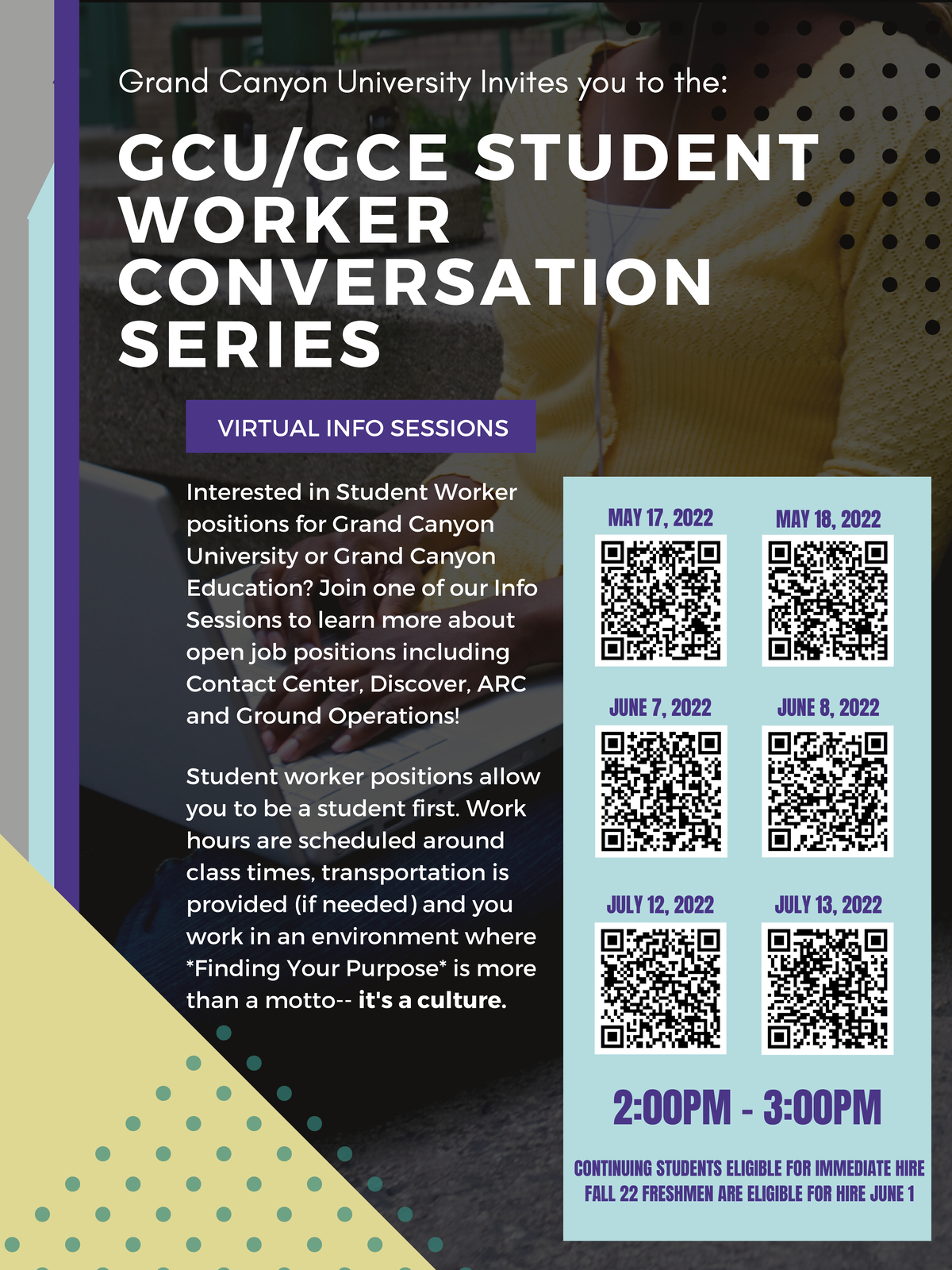 Student Worker Info Sessions - GCU/GCE STUDENT WORKER CONVERSATION ...