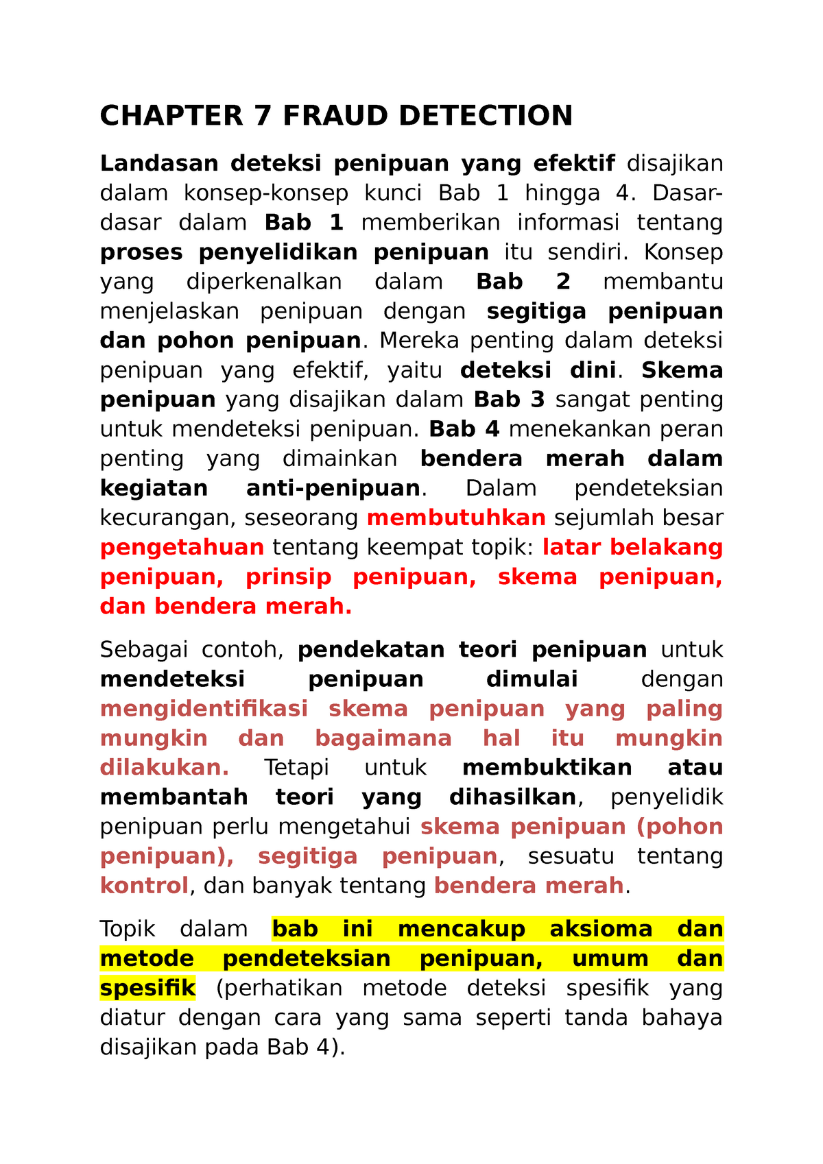 Chapter 7 Fraud Detection - CHAPTER 7 FRAUD DETECTION Landasan Deteksi ...