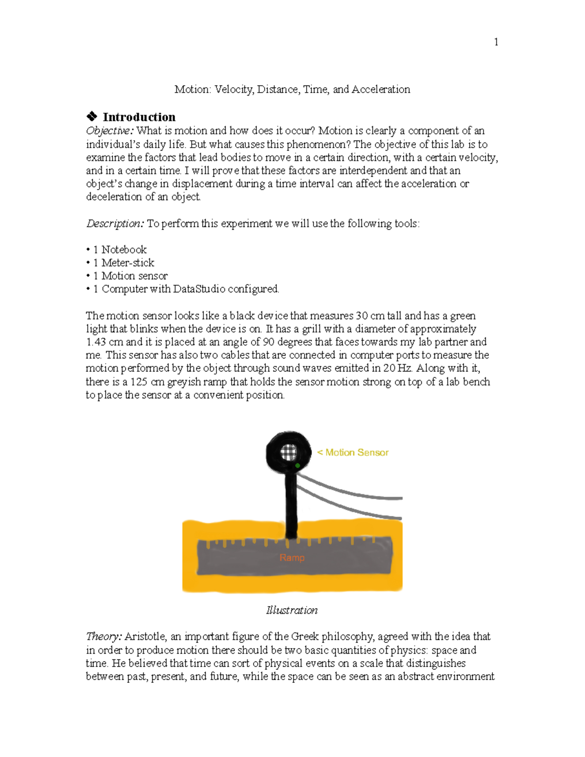 introduction to motion assignment