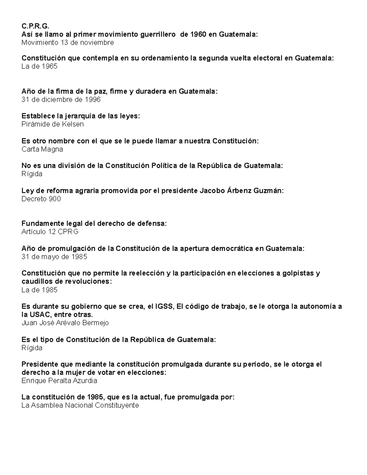 Constitución Política de la República de Guatemala C.P.R. Así se