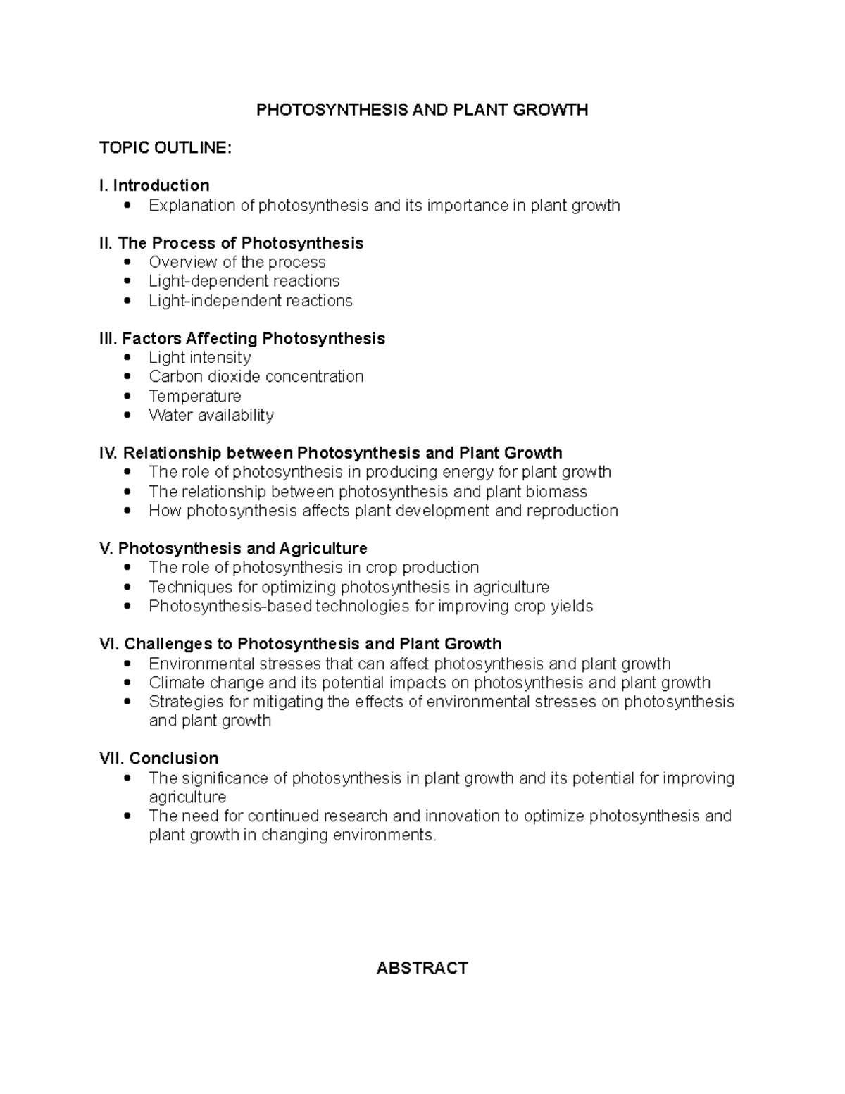 2. Photosynthesis AND Plant Growth - PHOTOSYNTHESIS AND PLANT GROWTH ...