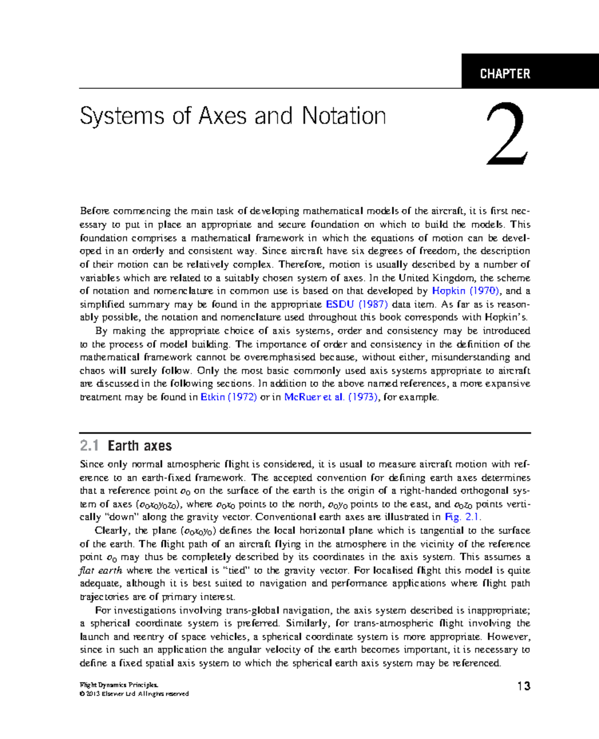chapter-2-systems-of-axes-and-notation-2013-flight-dynamics-principles