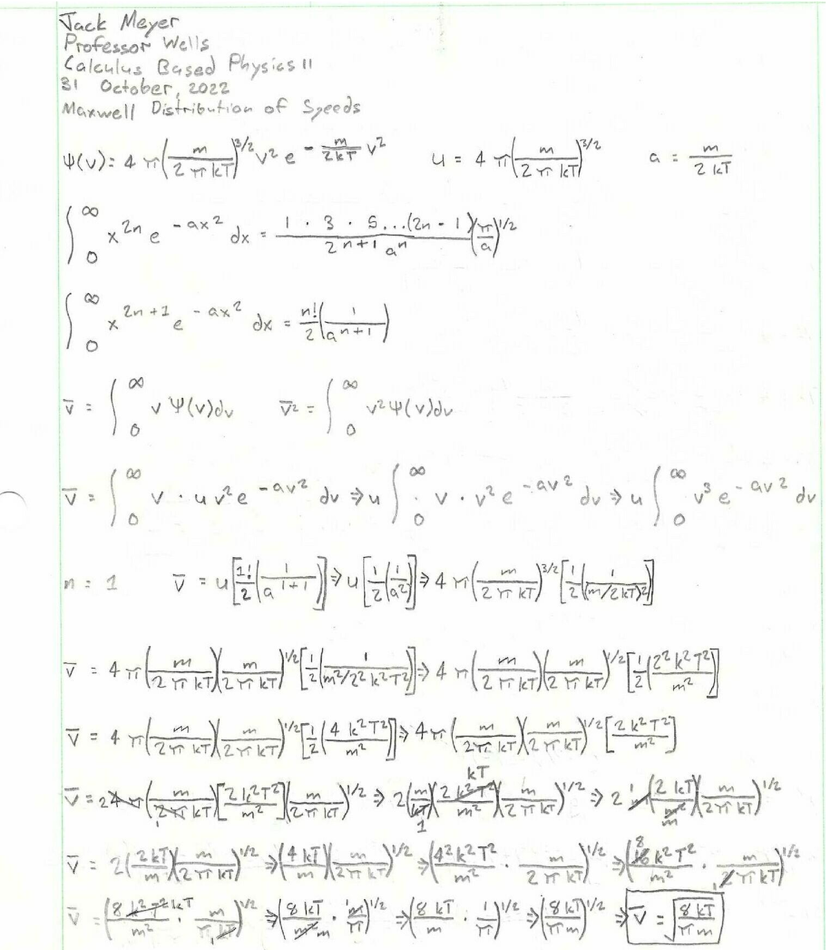 PHY 113 - Maxwell Distribution of Speeds - PHY 113 - Studocu