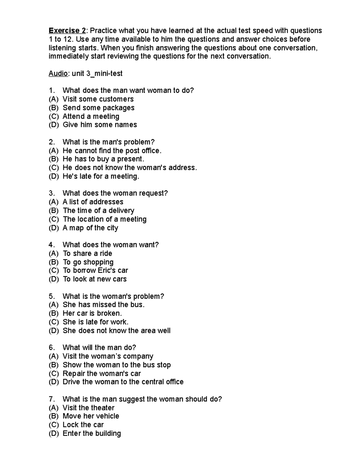 Video 7 Exercise 2 - Exercise 2: Practice what you have learned at the ...