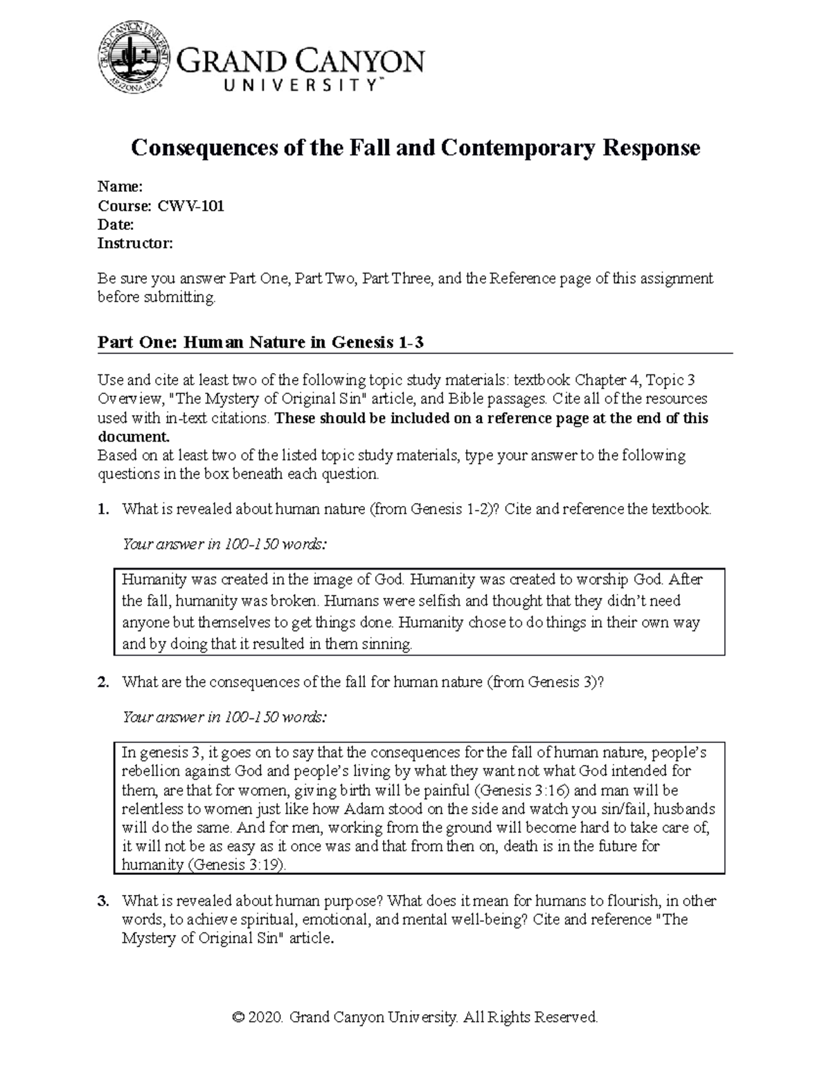 Cwv 101 301 Rs T3conseq Of The Fall Contemporary Response Online Consequences Of The Fall And Studocu