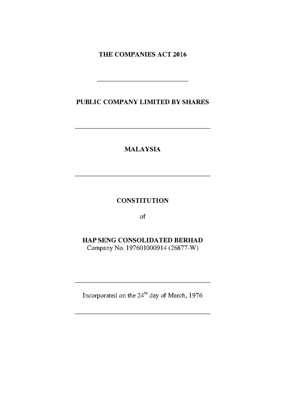 Company Constitution Sample Malaysia Frank Lawrence