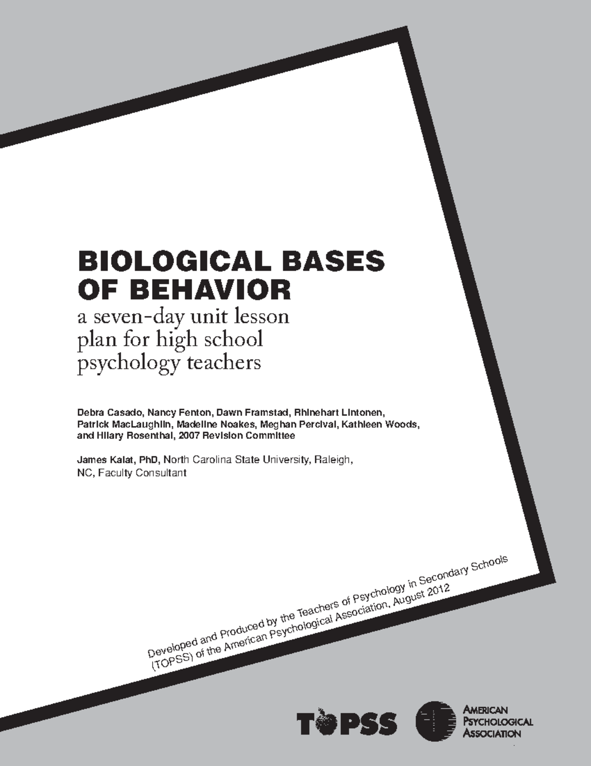 Biological Bases Of Behavior - ####### I ####### Developed And Produced ...