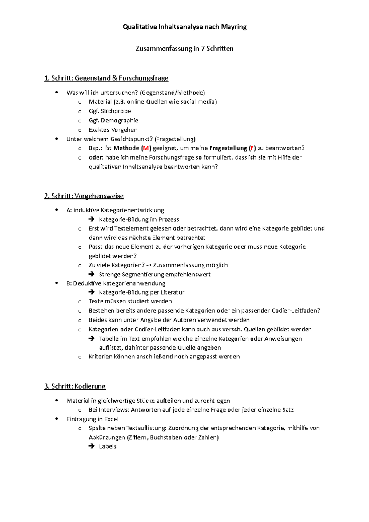 Qualitative Inhaltsanalyse Nach Mayring Buch Qualitative Inhaltsanalyse nach Mayring - Qualitative Inhaltsanalyse