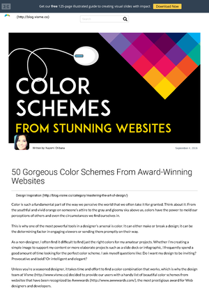 50 Gorgeous Color Schemes From Stunning Websites