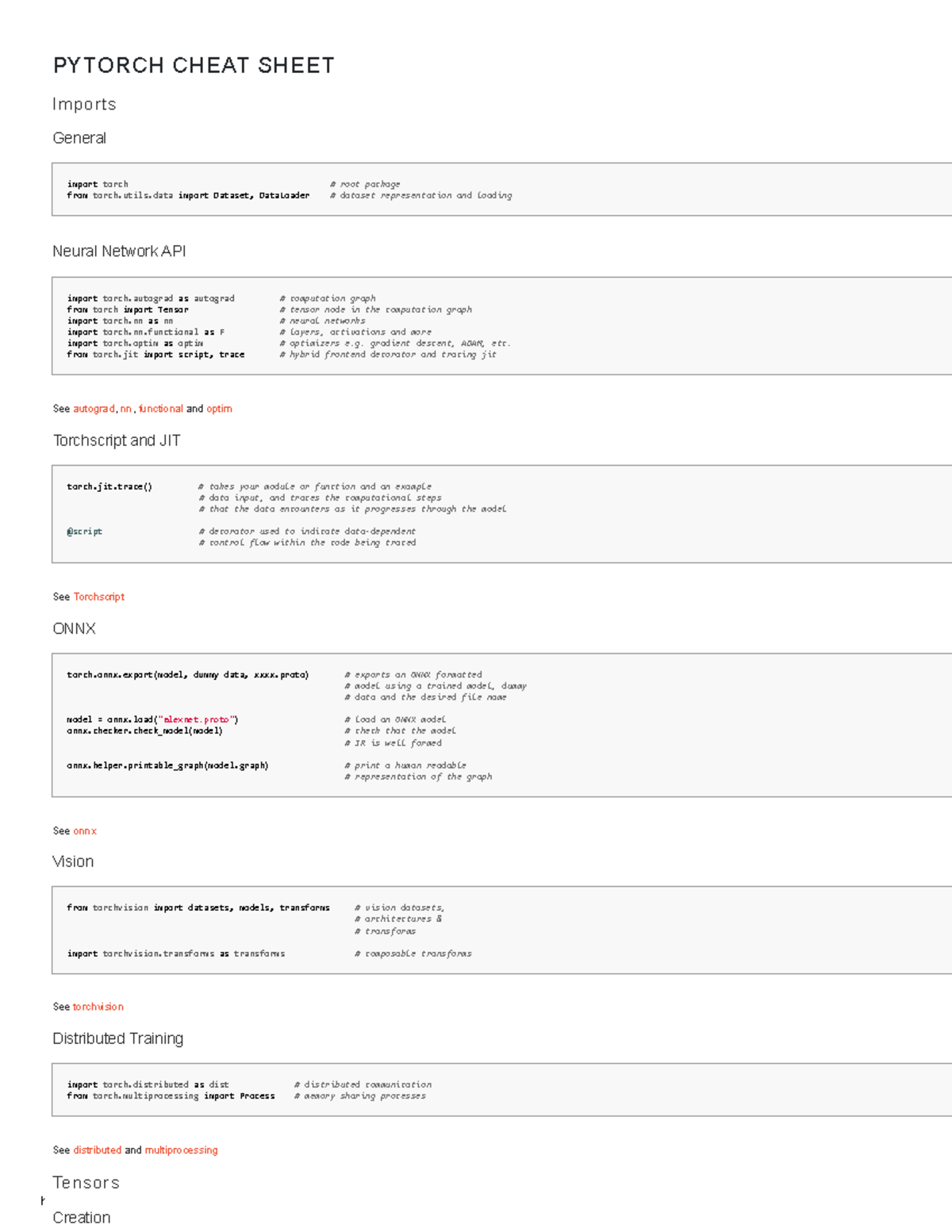 PyTorch Cheat Sheet - Pytorch/tutorials/beginner/ptcheat.html 1 ...