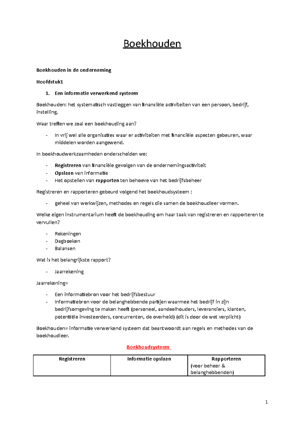 Samenvatting - Compleet - Samenvatting Boekhouden. - Boekhouden ...