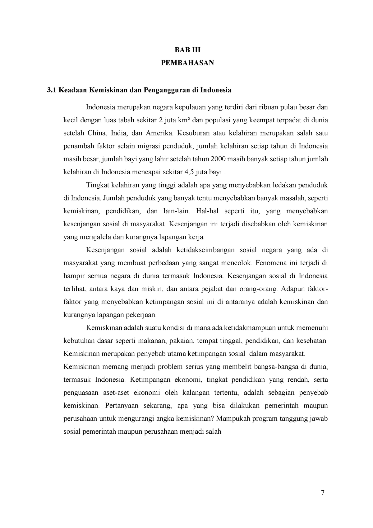 195121059 3 - Keadaan Kemiskinan Dan Pengangguran Di Indonesia - BAB ...