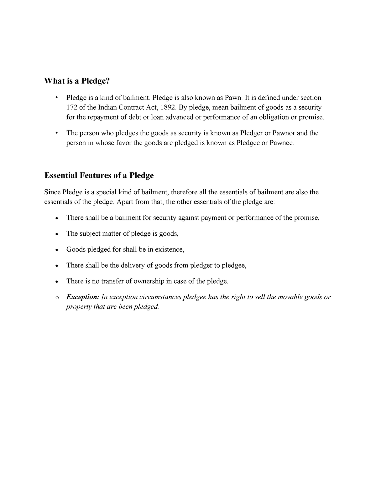 pledge-notes-on-business-law-what-is-a-pledge-pledge-is-a-kind-of