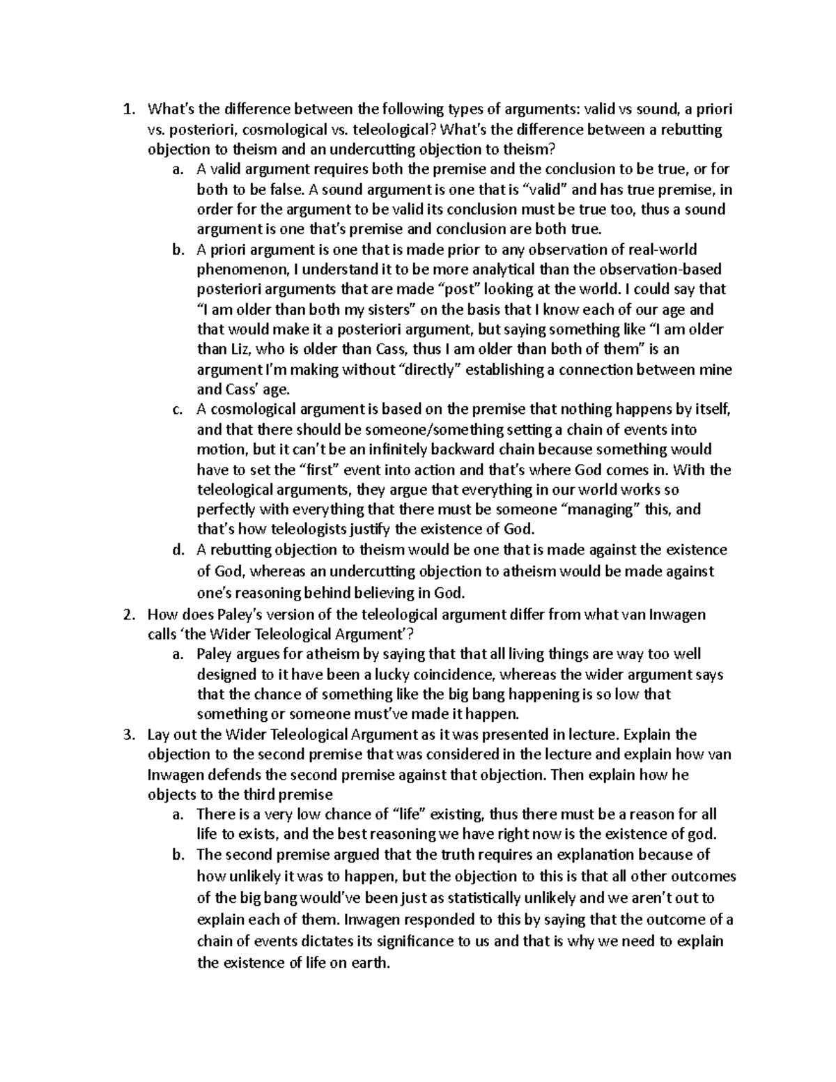 Worksheet 1 FALL20 - Questions and answers to weekly assignments - What ...