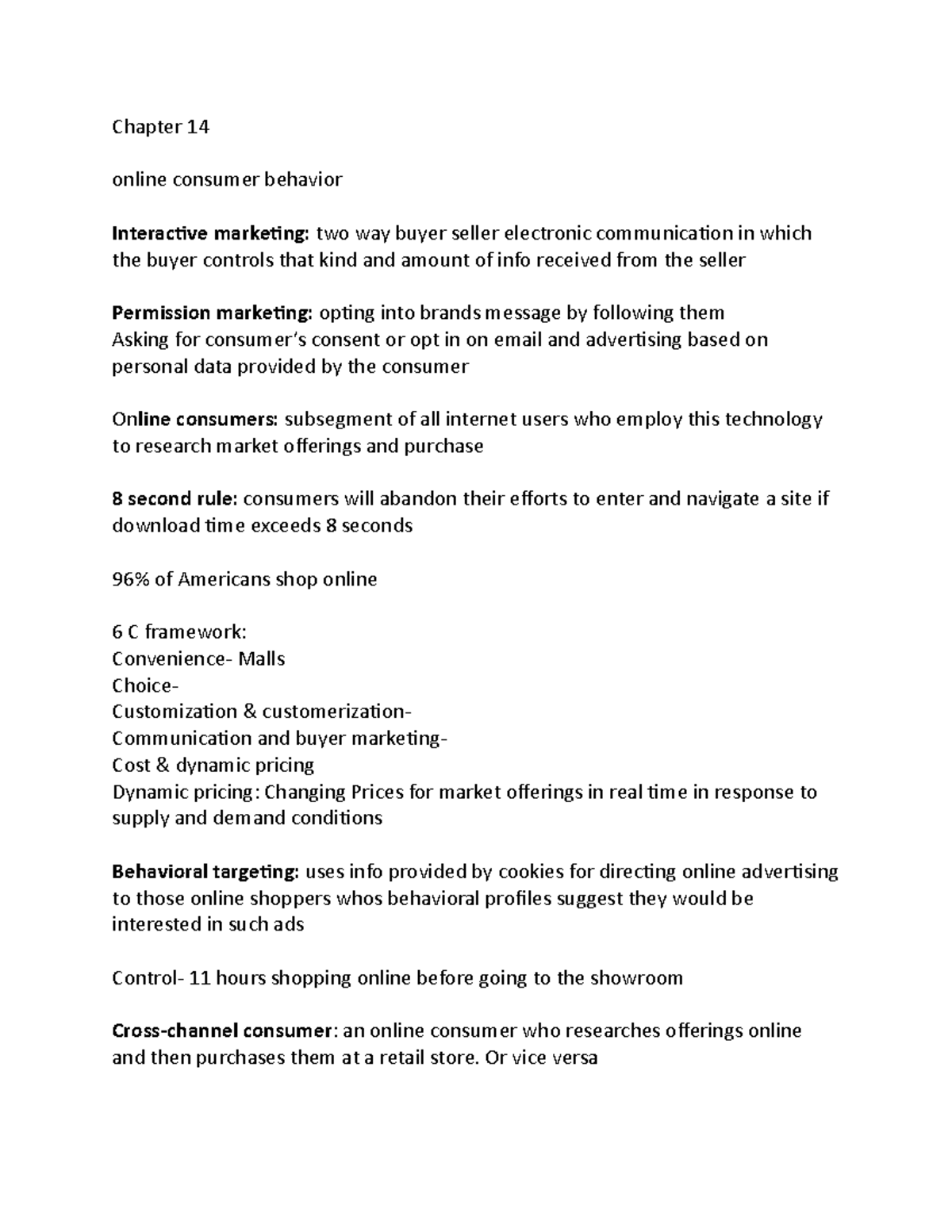 Marketing chp 14 online consumer behavior - Chapter 14 online consumer ...