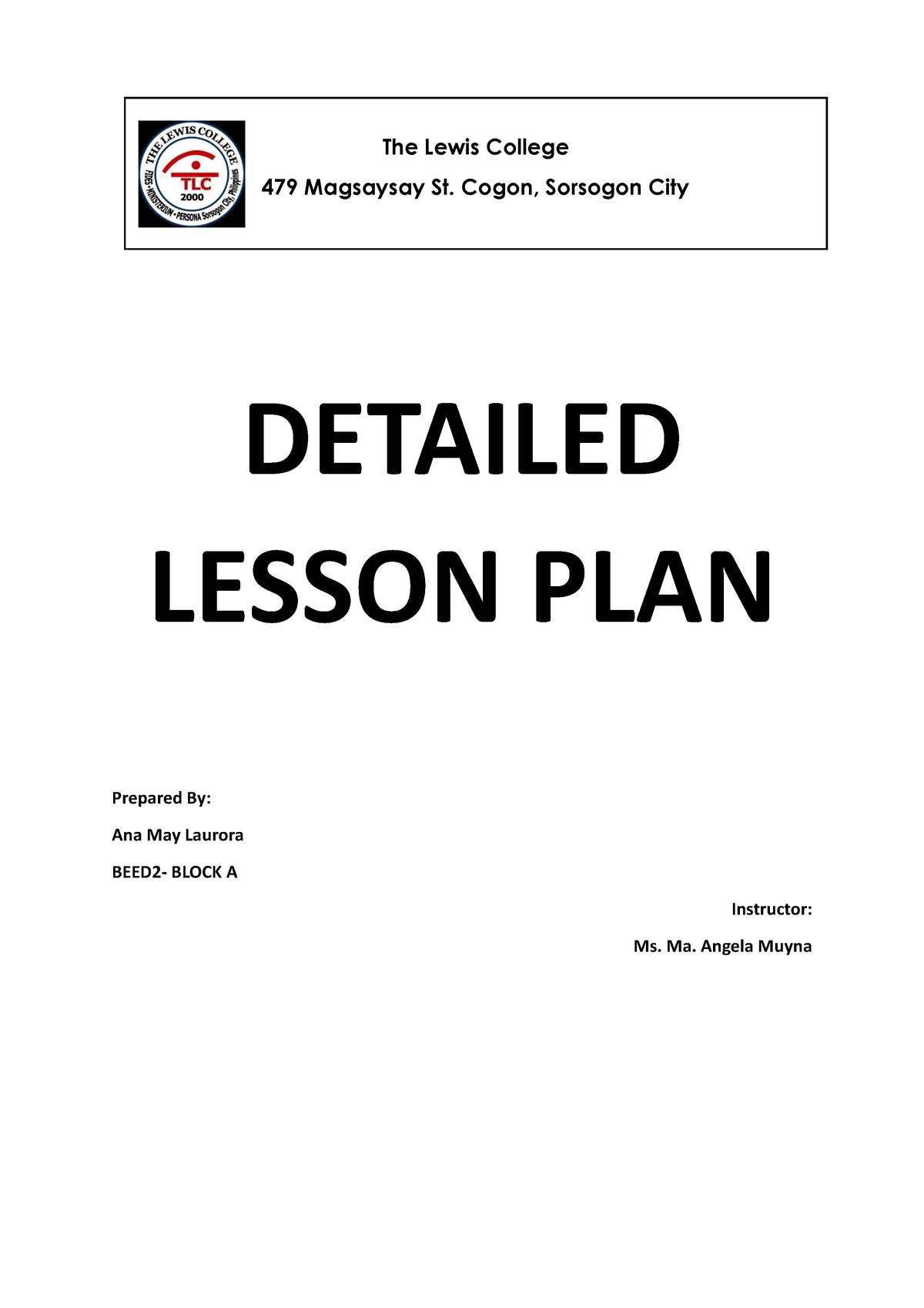 dlp-detailed-lesson-plan-detailed-lesson-plan-prepared-by-ana-may