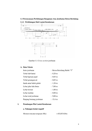 3. Perhitungan SLAB Lantai Jembatan - C[2008]MNI-EC : Slab 1 Trotoar ...