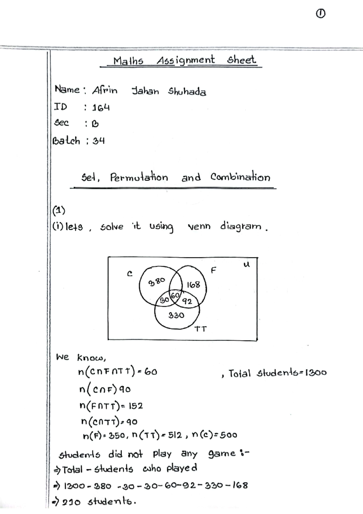 Math-assignment - Masters of Business - Studocu