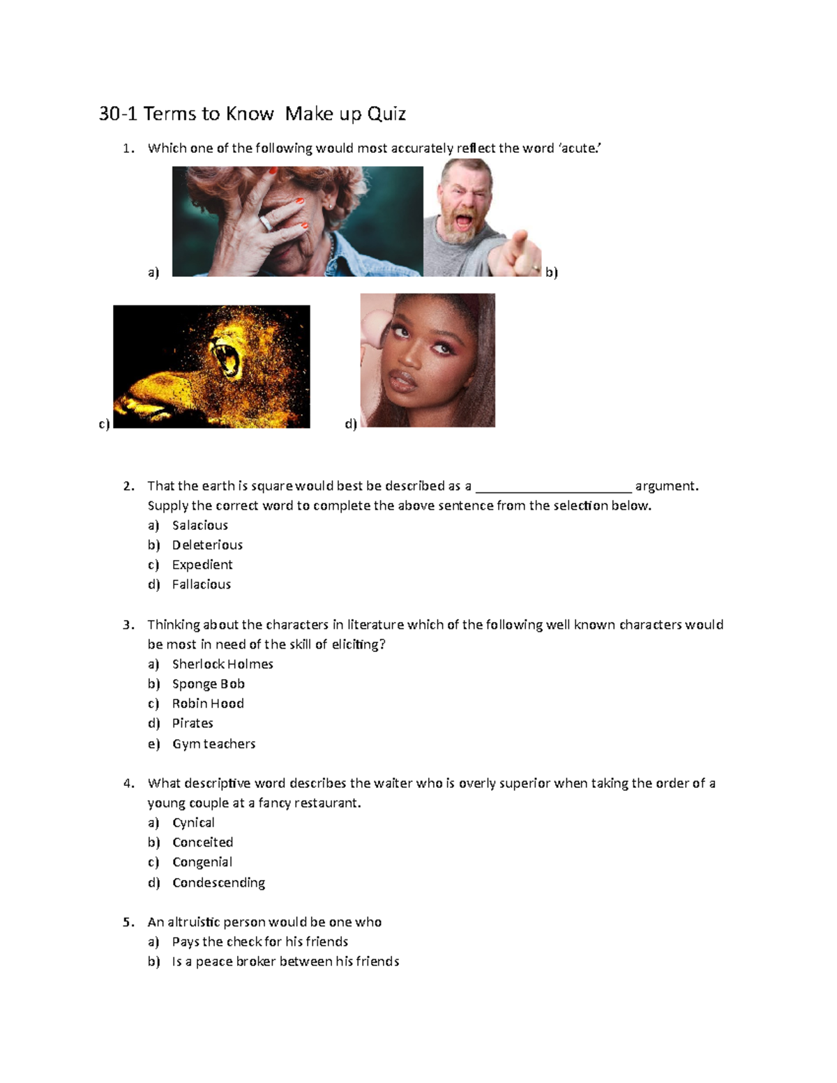 Quiz On 30 1 Terms To Know 30 1 Terms To Know Make Up Quiz Which One 