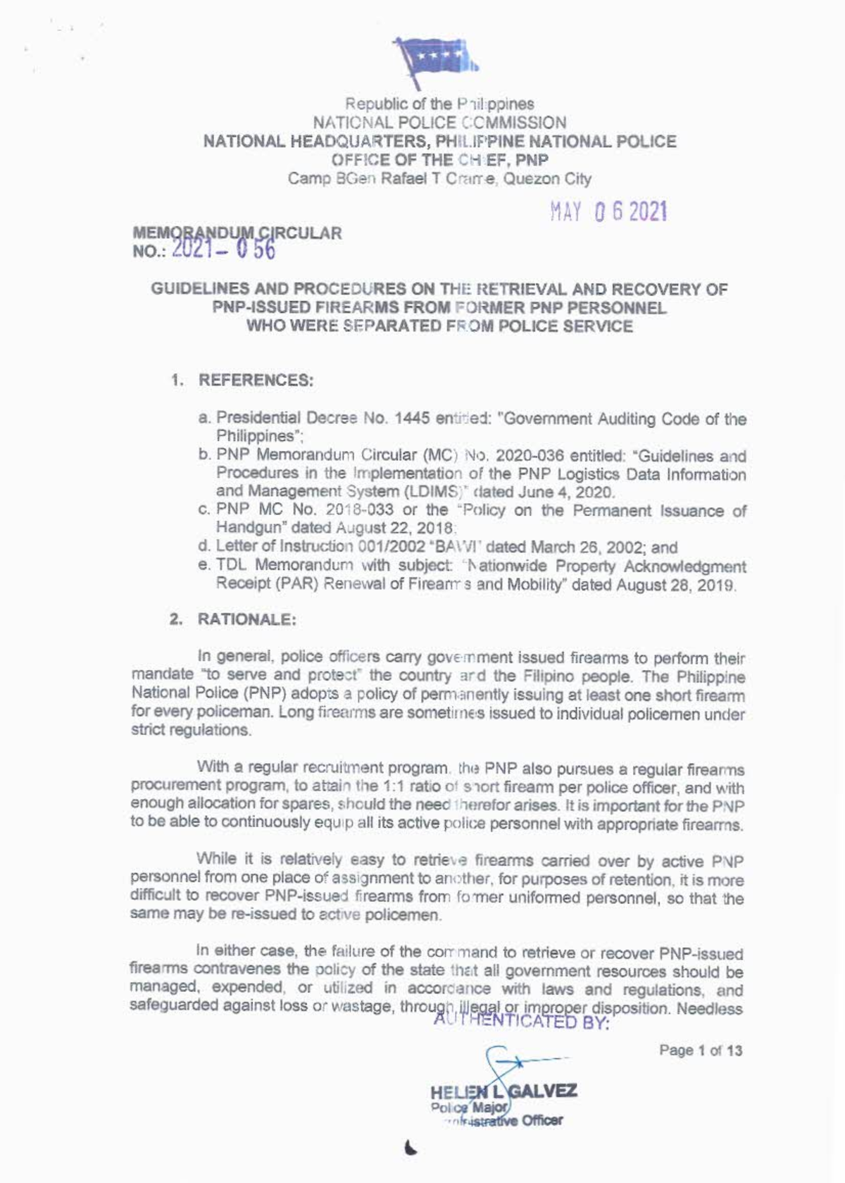 PNP-Memorandum-Circular-No-2021-056 - Republic of the Philippines ...