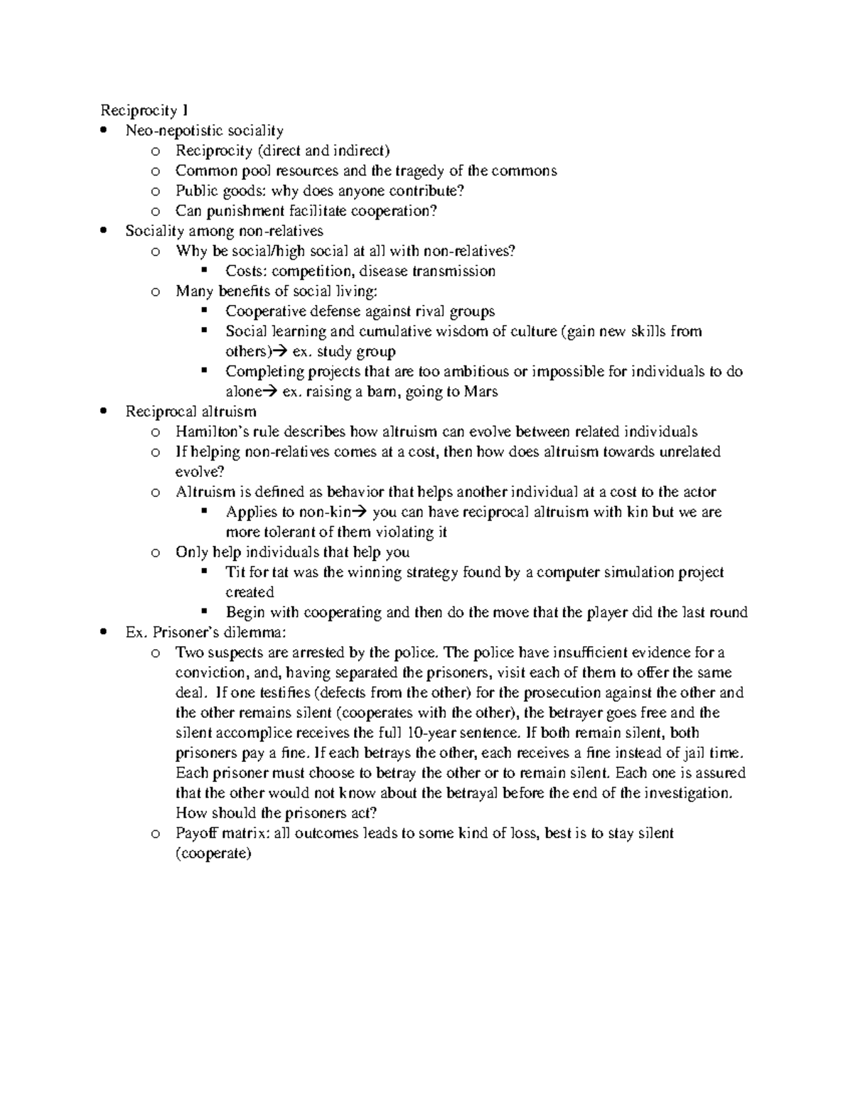 Test 3 Lecture 4 - Taken with Dr. Feinberg. - Reciprocity I Neo ...