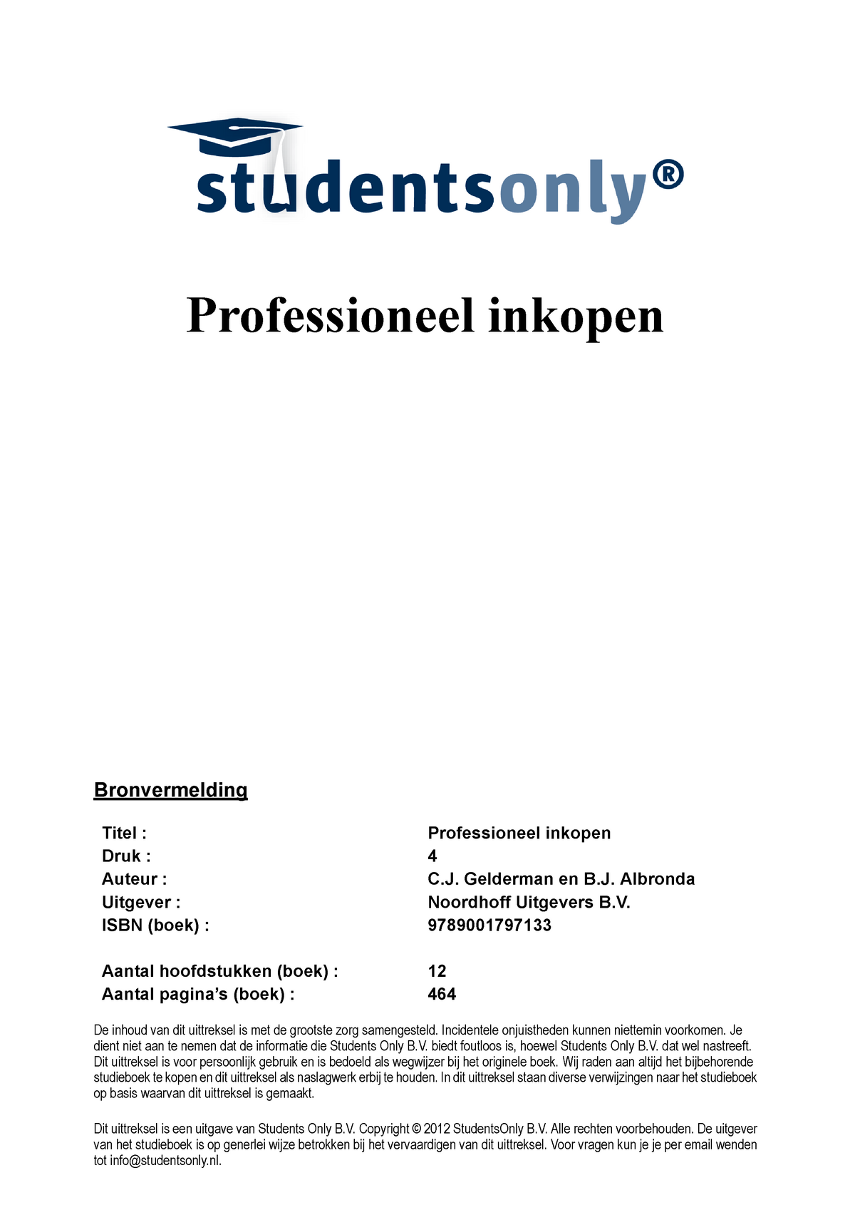 Professioneel Inkopen - Professioneel Inkopen Bronvermelding Titel ...