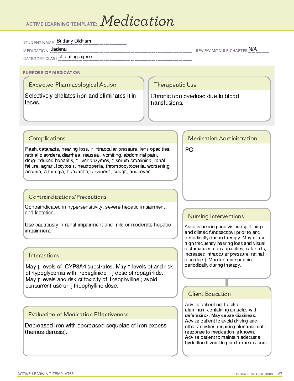 J Medications 1 - G. Gouda - STUDENT NAME ...