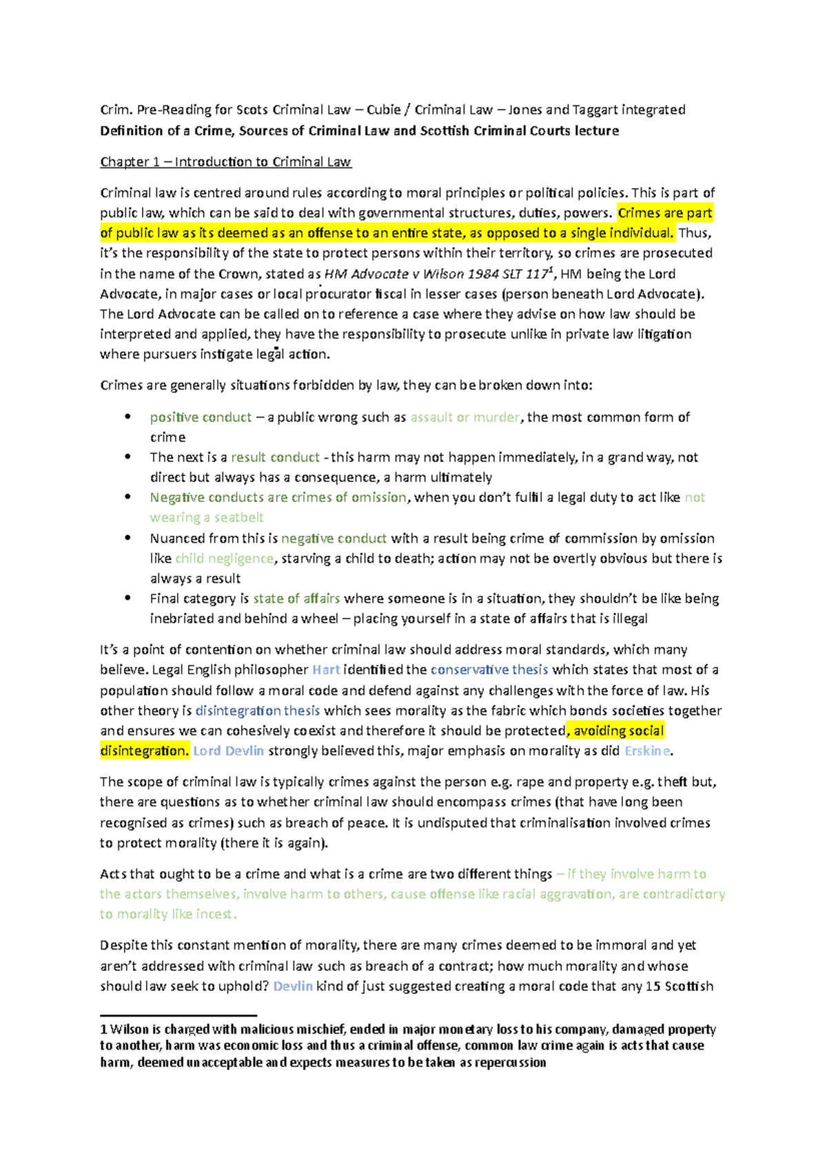 Introduction to the course - Crim. Pre-Reading for Scots Criminal Law ...