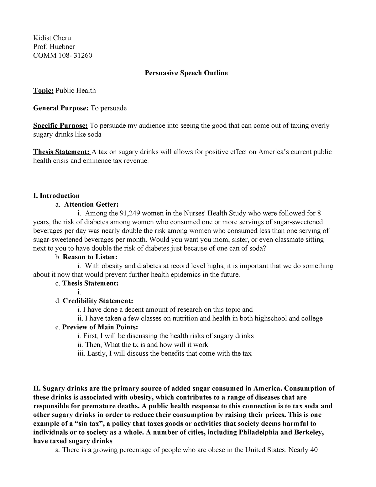 Persuasive Speech Outline Template - 15+ Examples, Samples & Formats